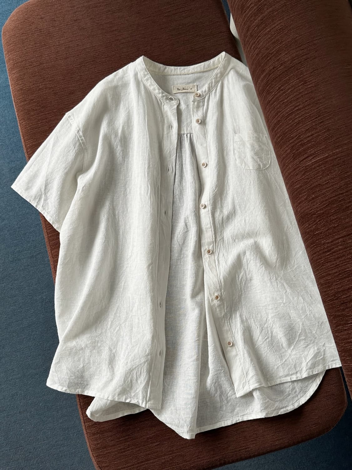 Cotton linen natural design shirt 상품이미지3