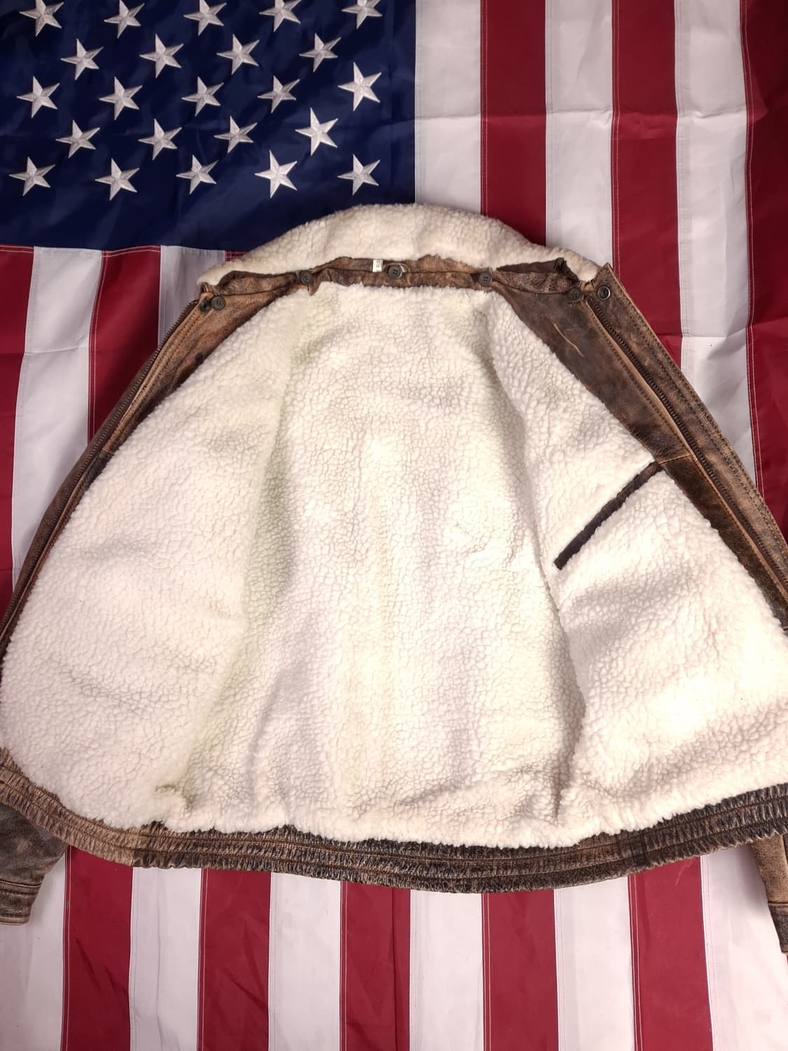 80's 국내산 일본수출용 리얼레더 밀리터리 항공자켓 상품이미지10