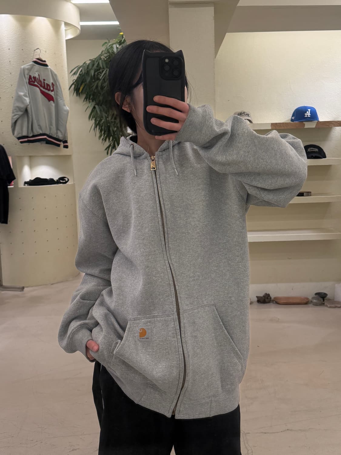 칼하트 USA 오리지날 박시핏 후드 집업  U67 상품이미지1