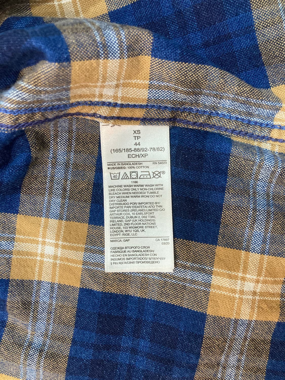 GAP 갭 데님 체크 셔츠 상품이미지5