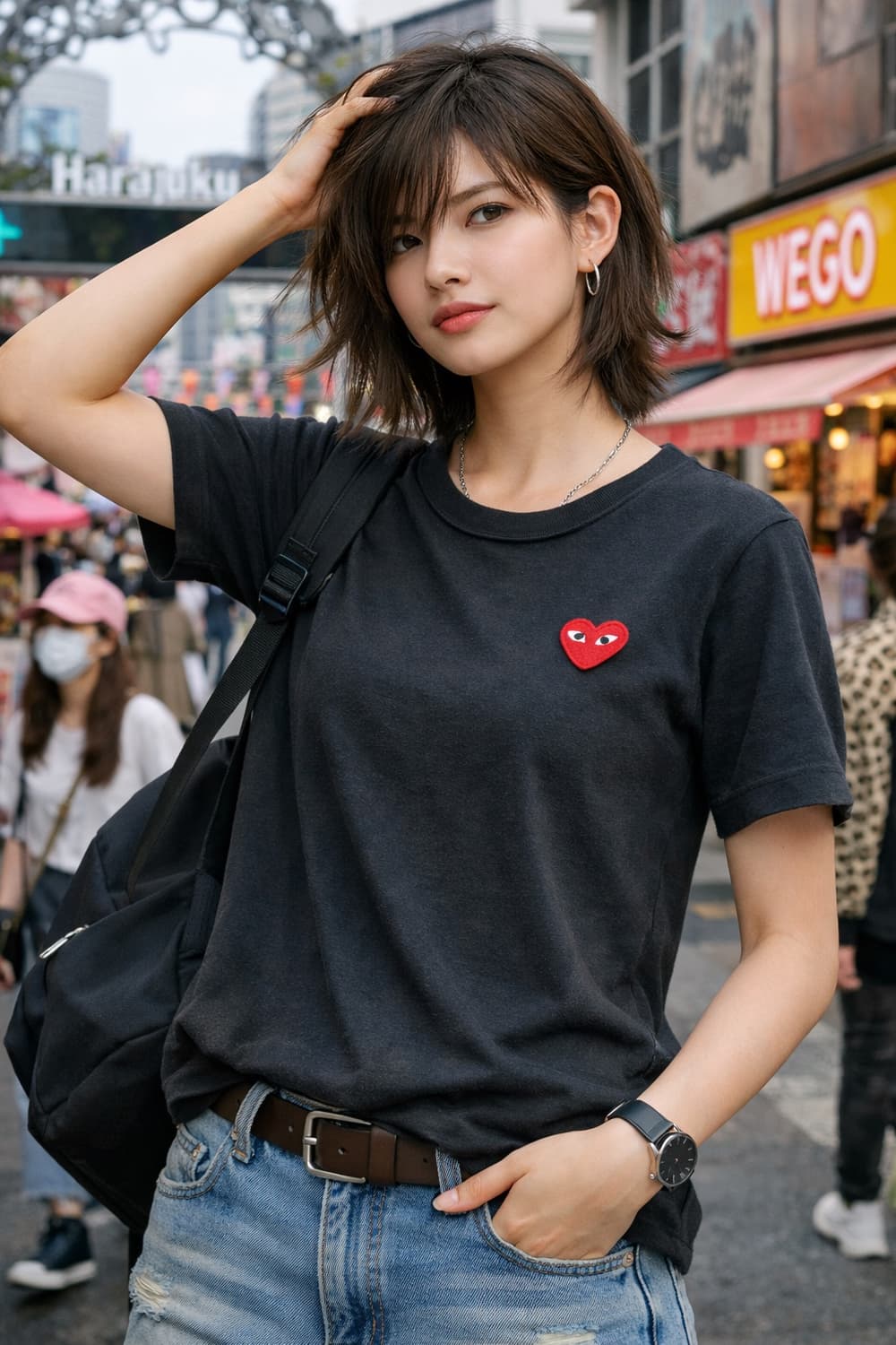 꼼데가르송 플레이 하트 로고 티셔츠 상품이미지1