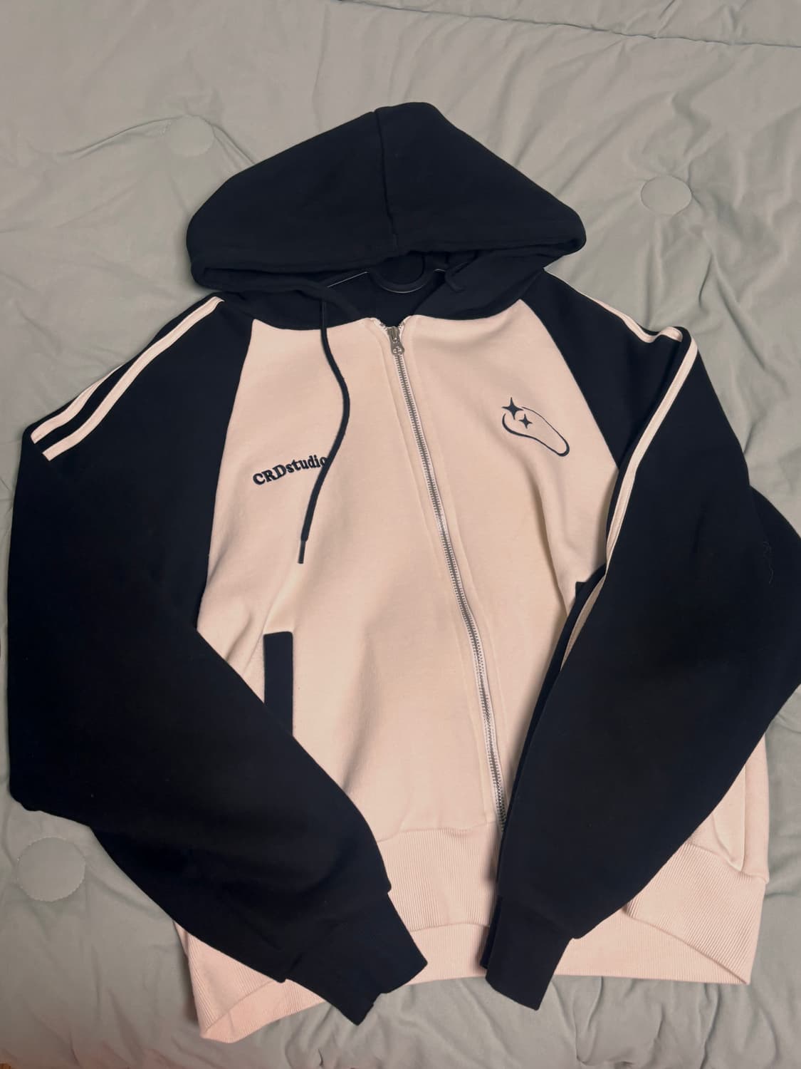 크로스드레슬리 후드집업 크림 1 상품이미지2