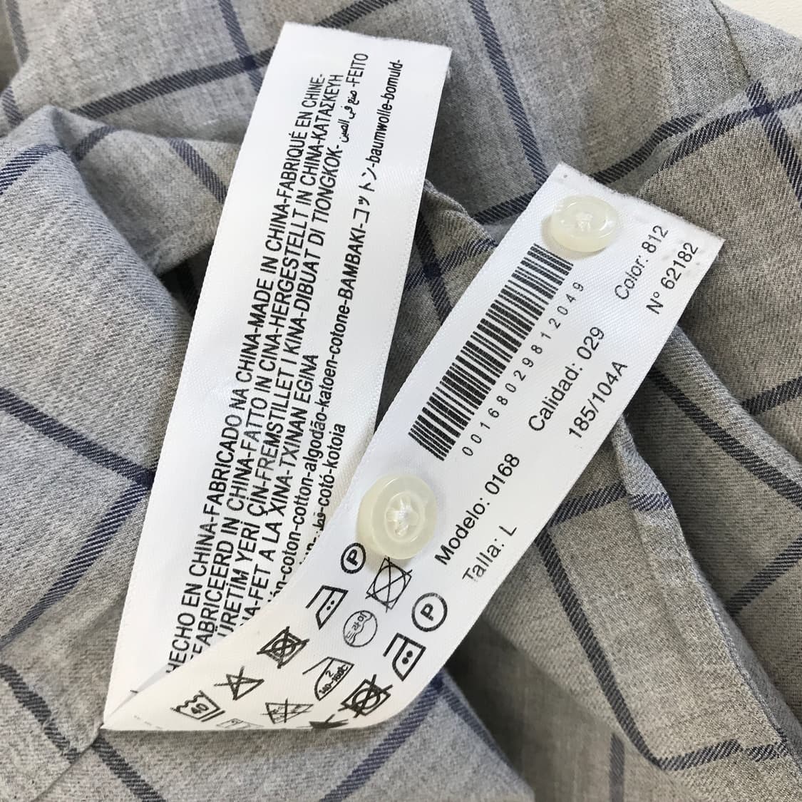 마시모두띠 그레이 체크셔츠 [L] 상품이미지5