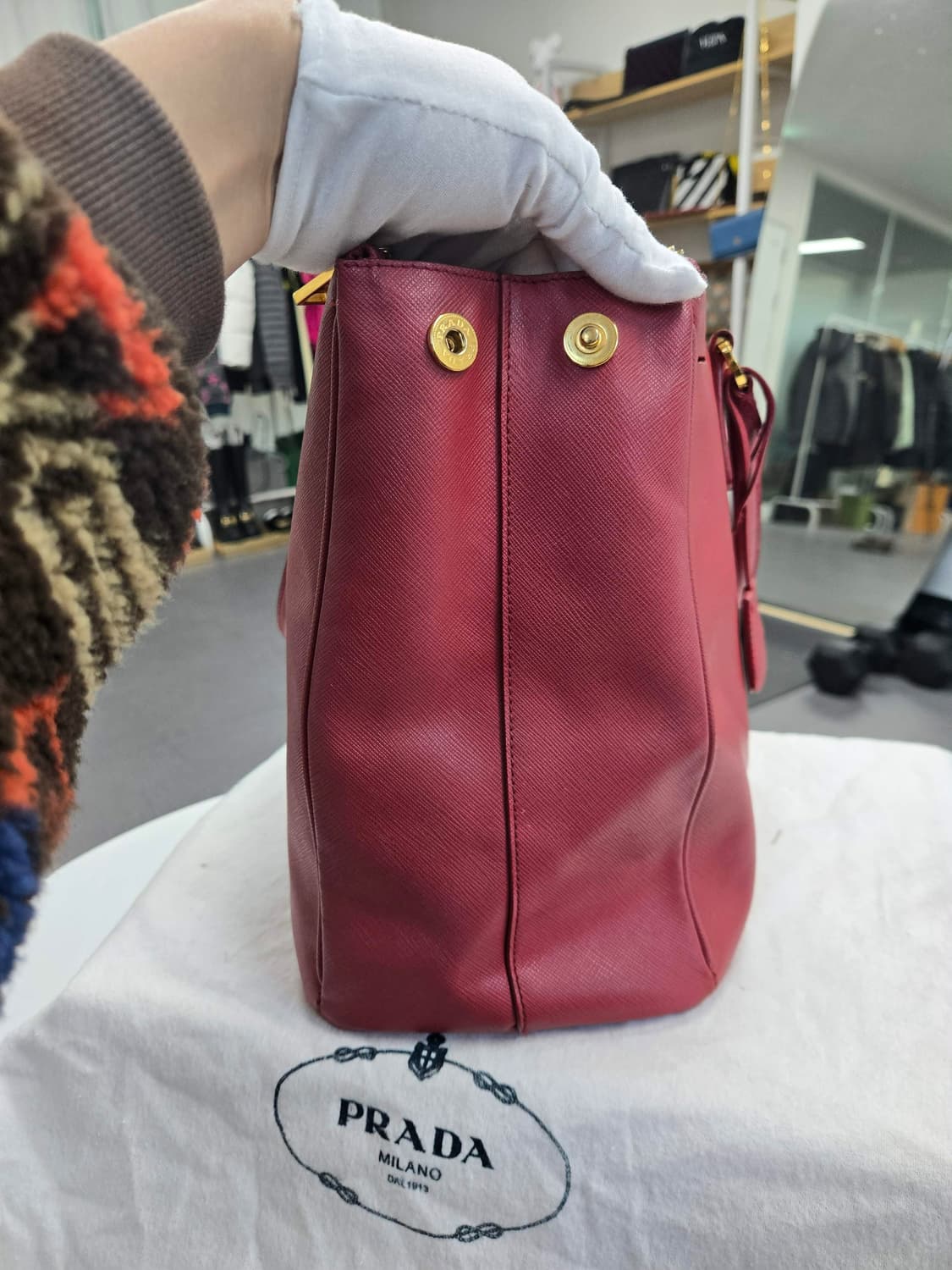 [A급컨디션]프라다 사피아노 토트백 상품이미지3