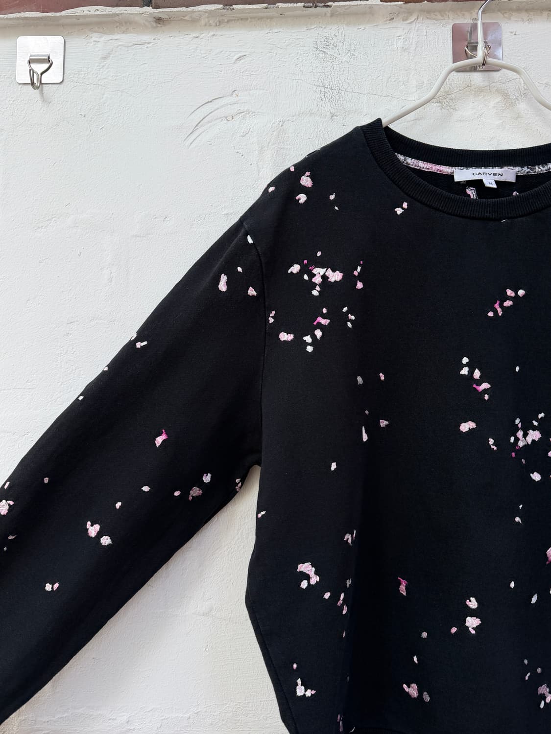 Carven 카르벤 벚꽃 자수 스웨트 셔츠 M 상품이미지4