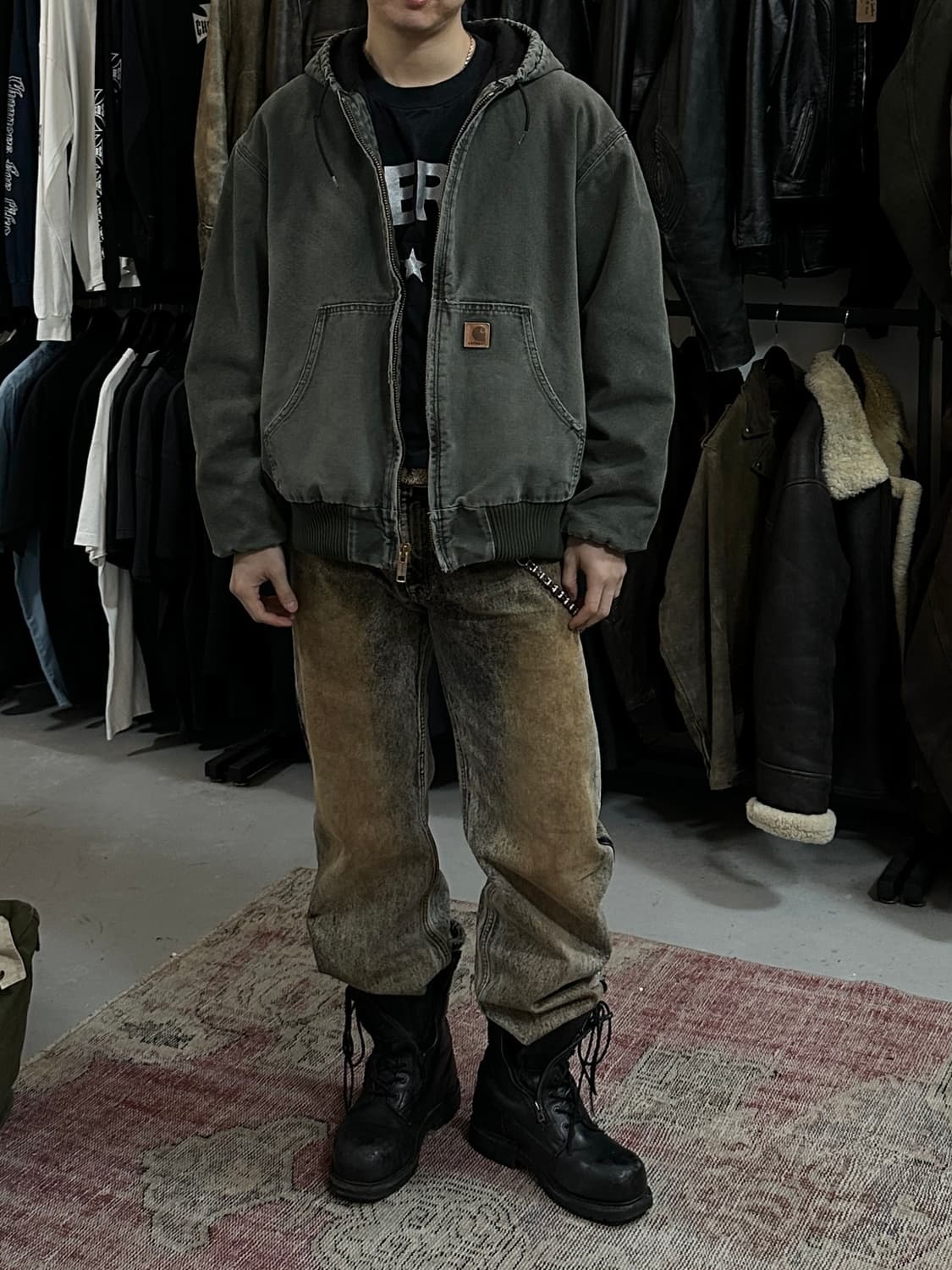 OG 칼하트 J130 액티브 자켓 칼하트 MOS 모스그린 상품이미지10