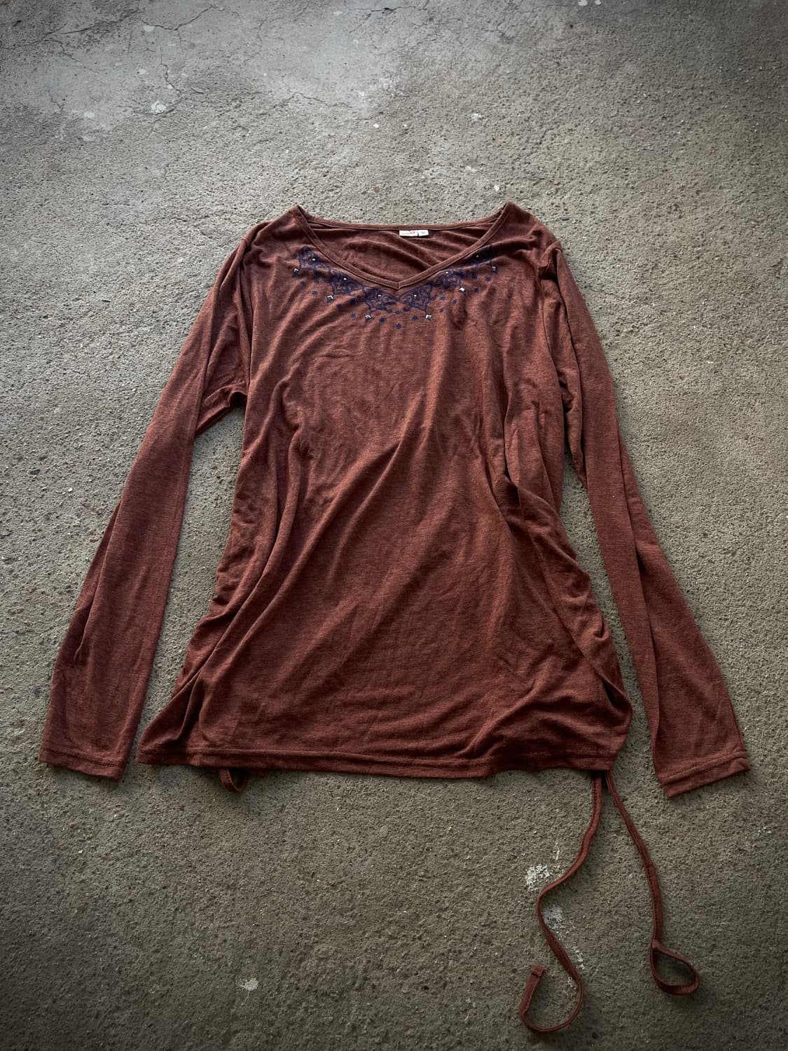 (Unknown)ethnic v neck side strap t 상품이미지1