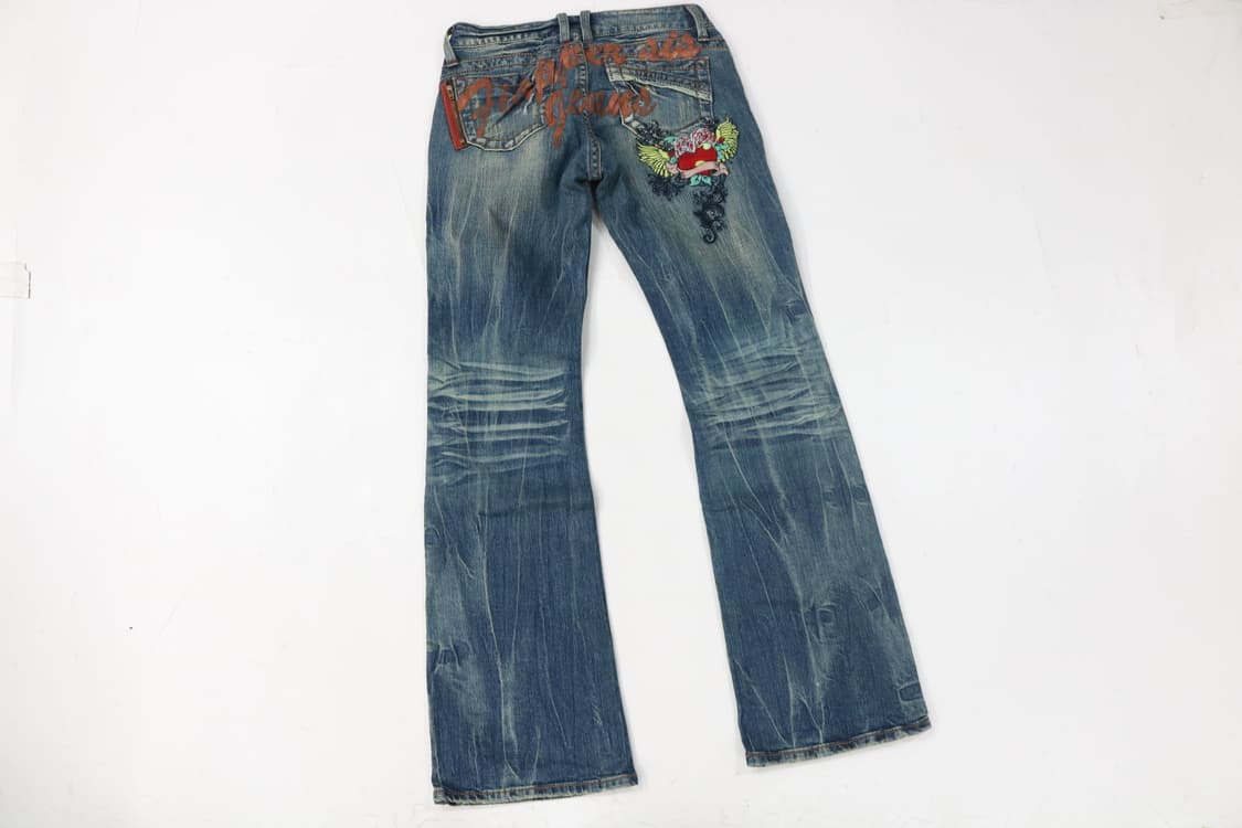 FIPPER SIX 피퍼식스 빈티지 자수 그래픽 워싱 데님 팬츠 상품이미지7