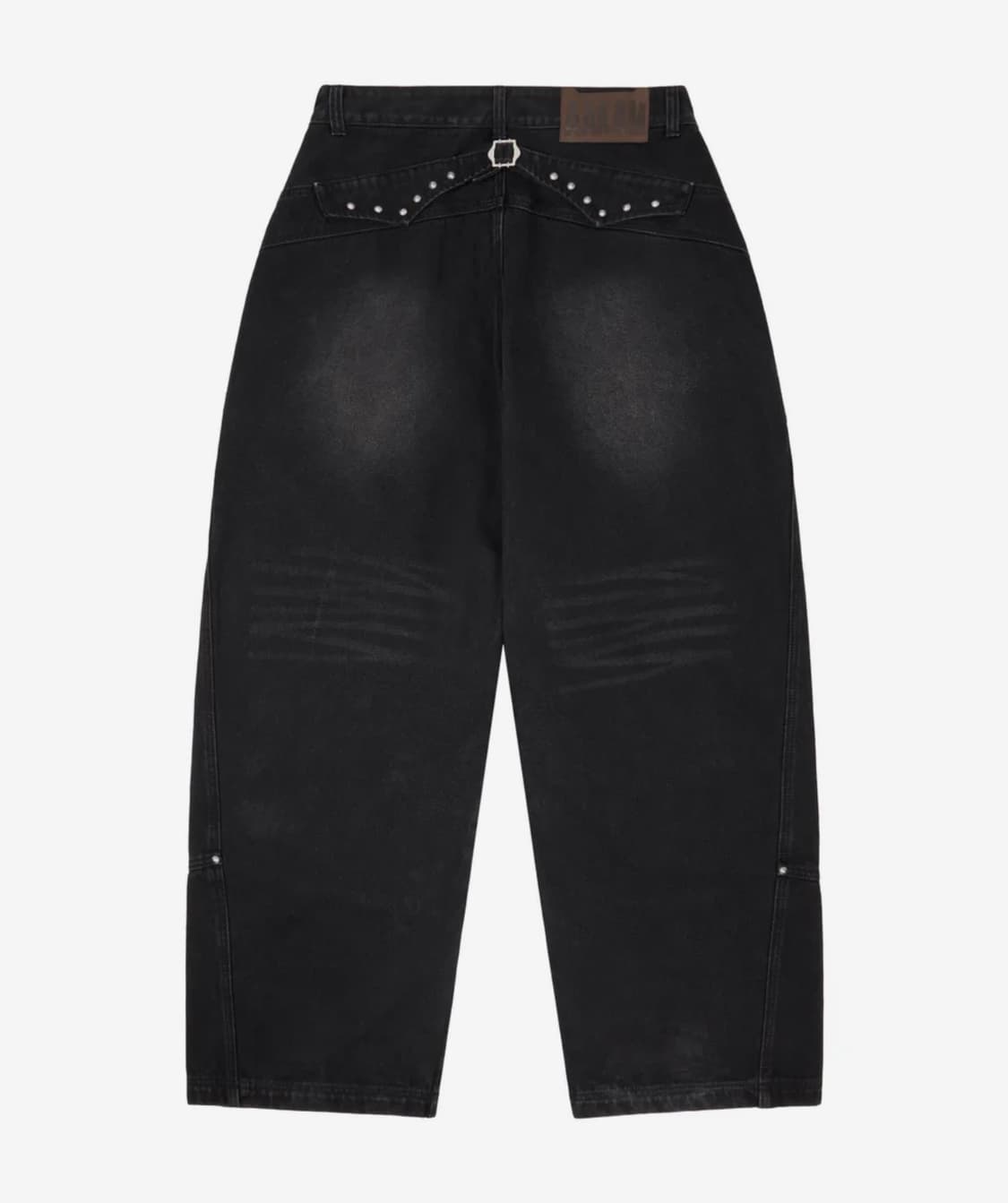 Steve Double Knee Denim Pants (Black) 상품이미지2