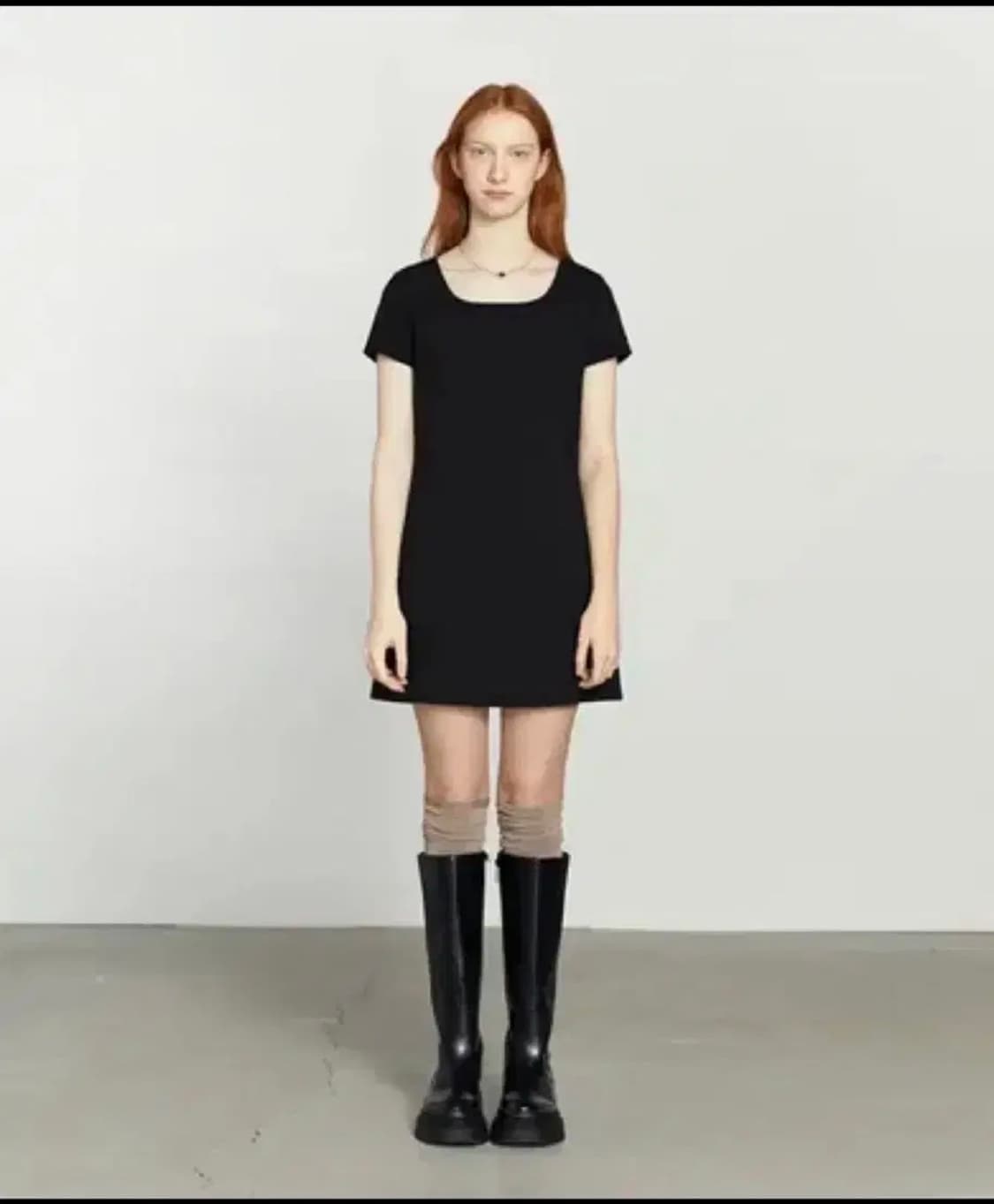 마리떼 프랑소와저버 square neck dress 미니드레스 블랙 상품이미지1