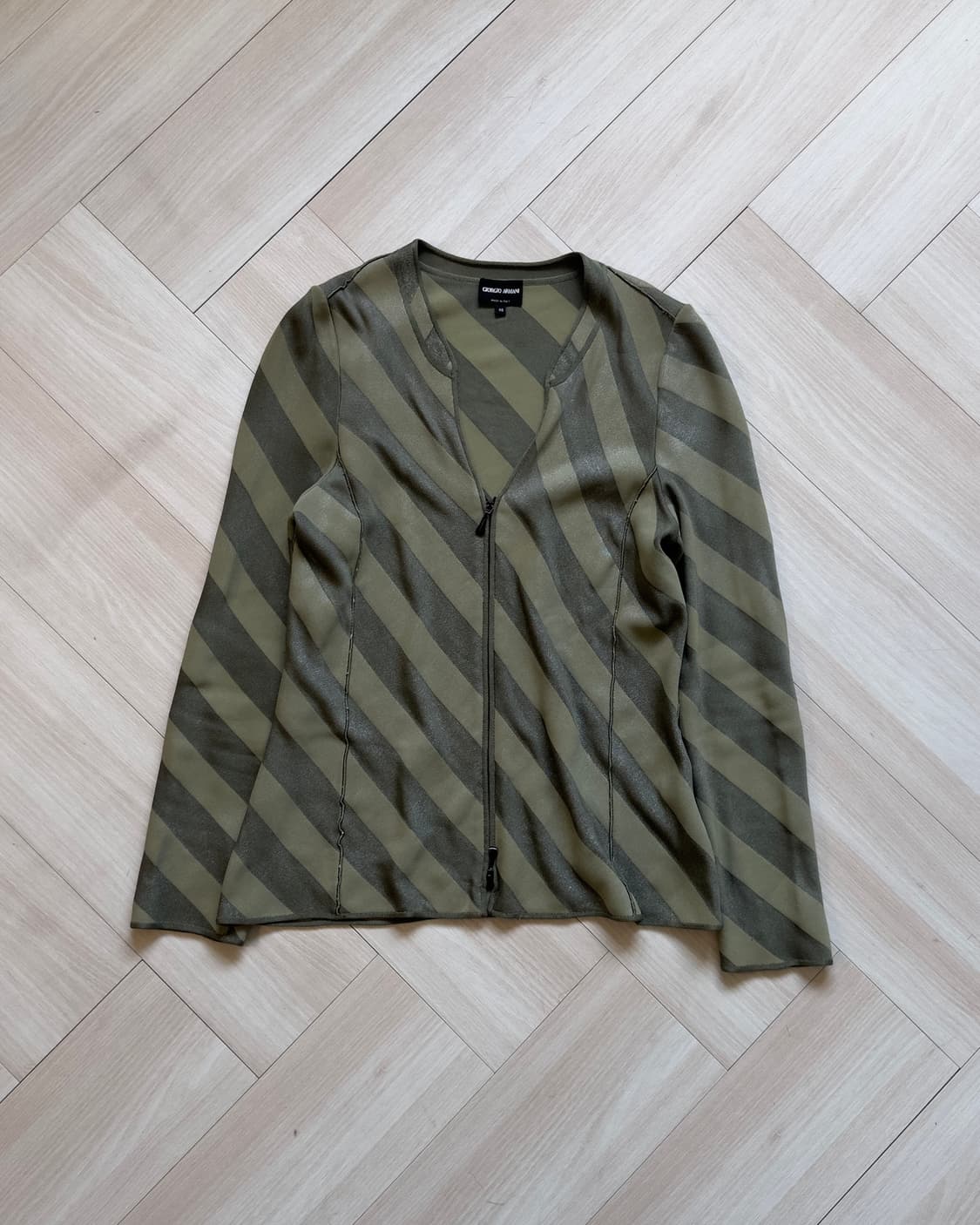 [Giorgio Armani] Striped Zip-Up Cardigan 상품이미지2