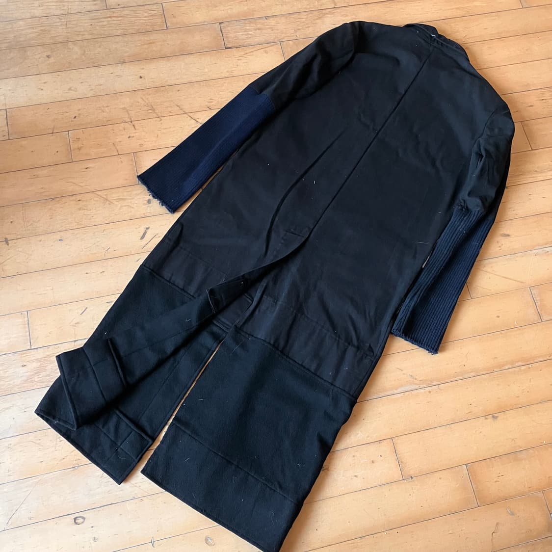 Japanese 90s 블랙 그리스 프린팅 슈퍼 롱 코트 105 상품이미지5