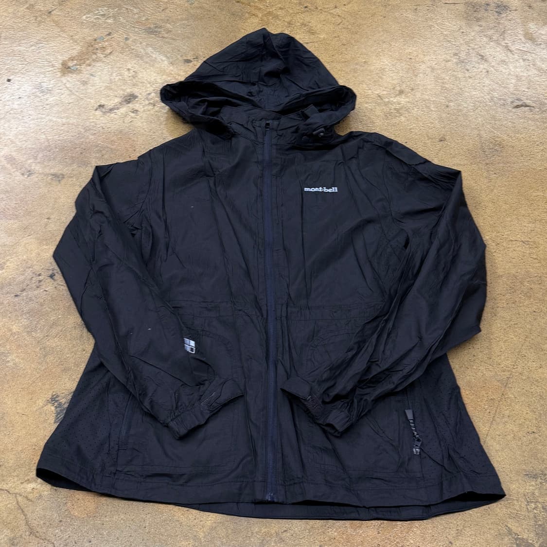 [정품/L] 몽벨 블랙 바람막이 후드 자켓 b18 상품이미지2