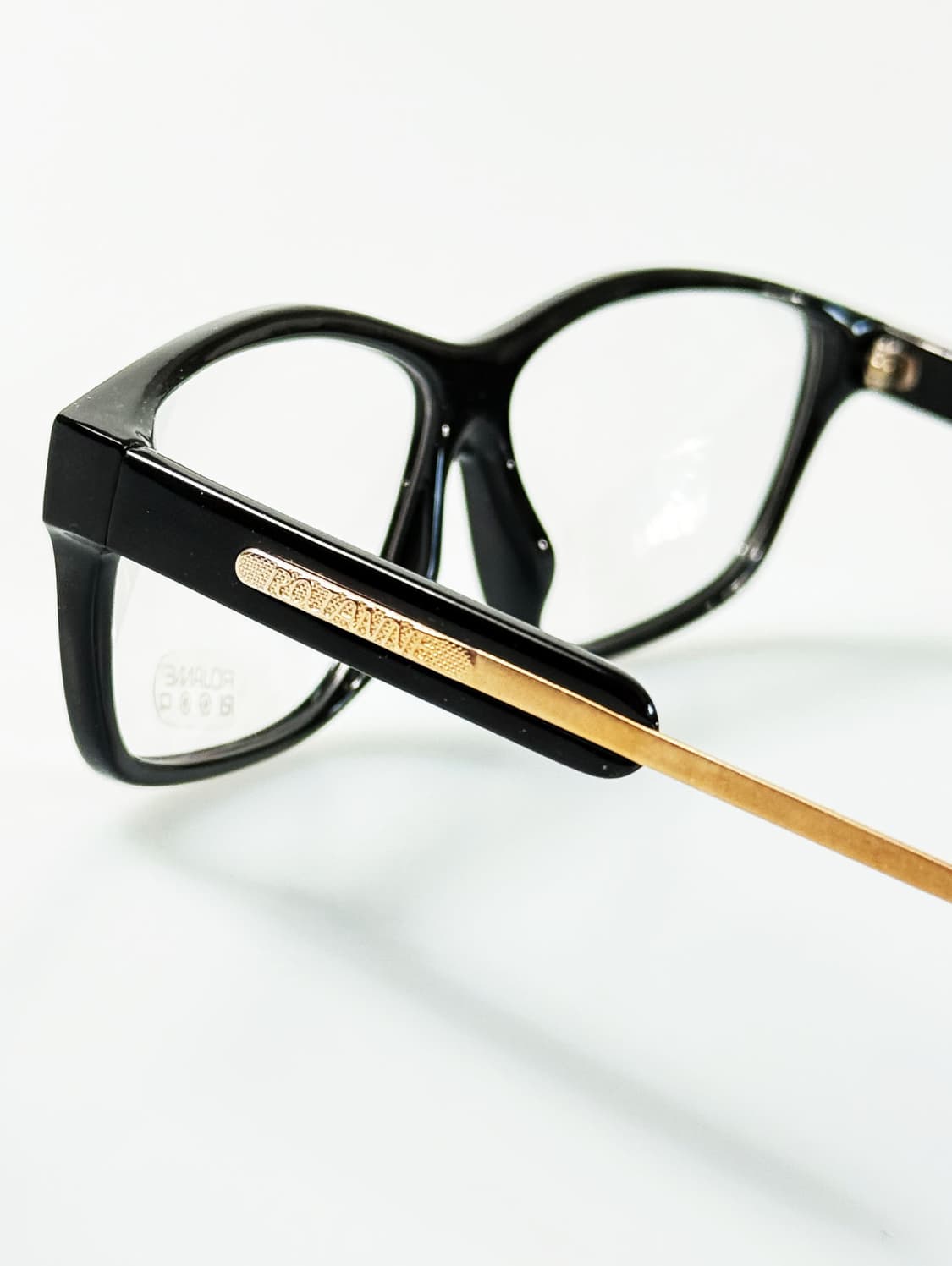 90s ROJANNE 블랙 뿔테 스퀘어 빈티지 안경 상품이미지4