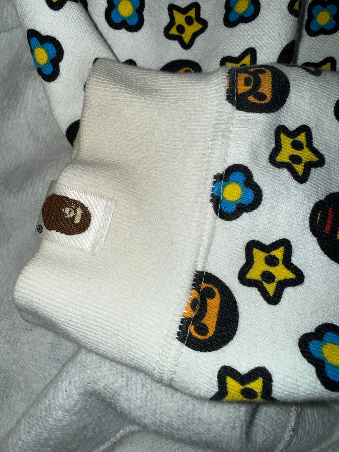 베이프 베이비마일로 모노그램 투웨이 후드집업 화이트 L 상품이미지3