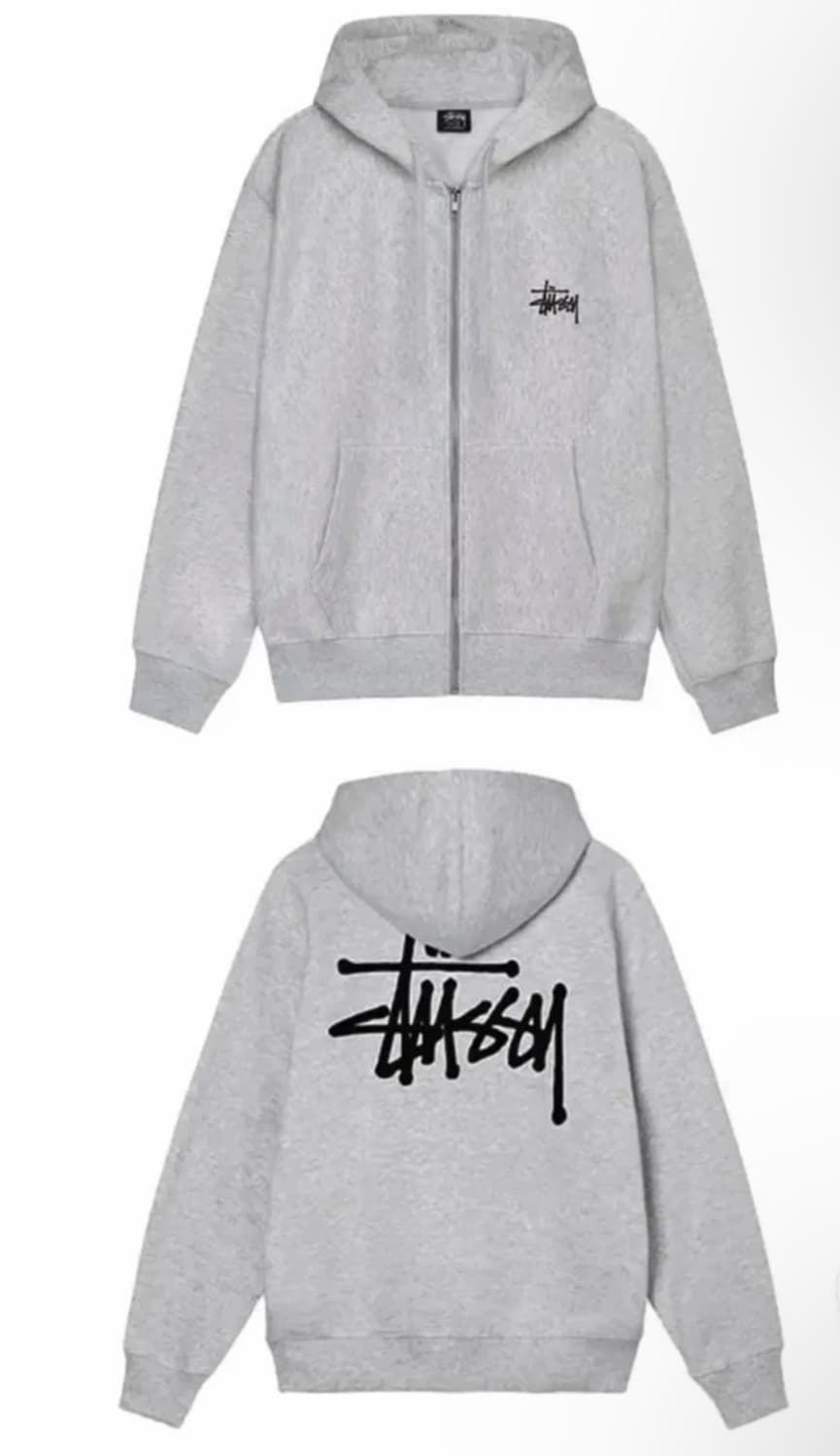 스투시 베이직기모 후드집업 상품이미지10