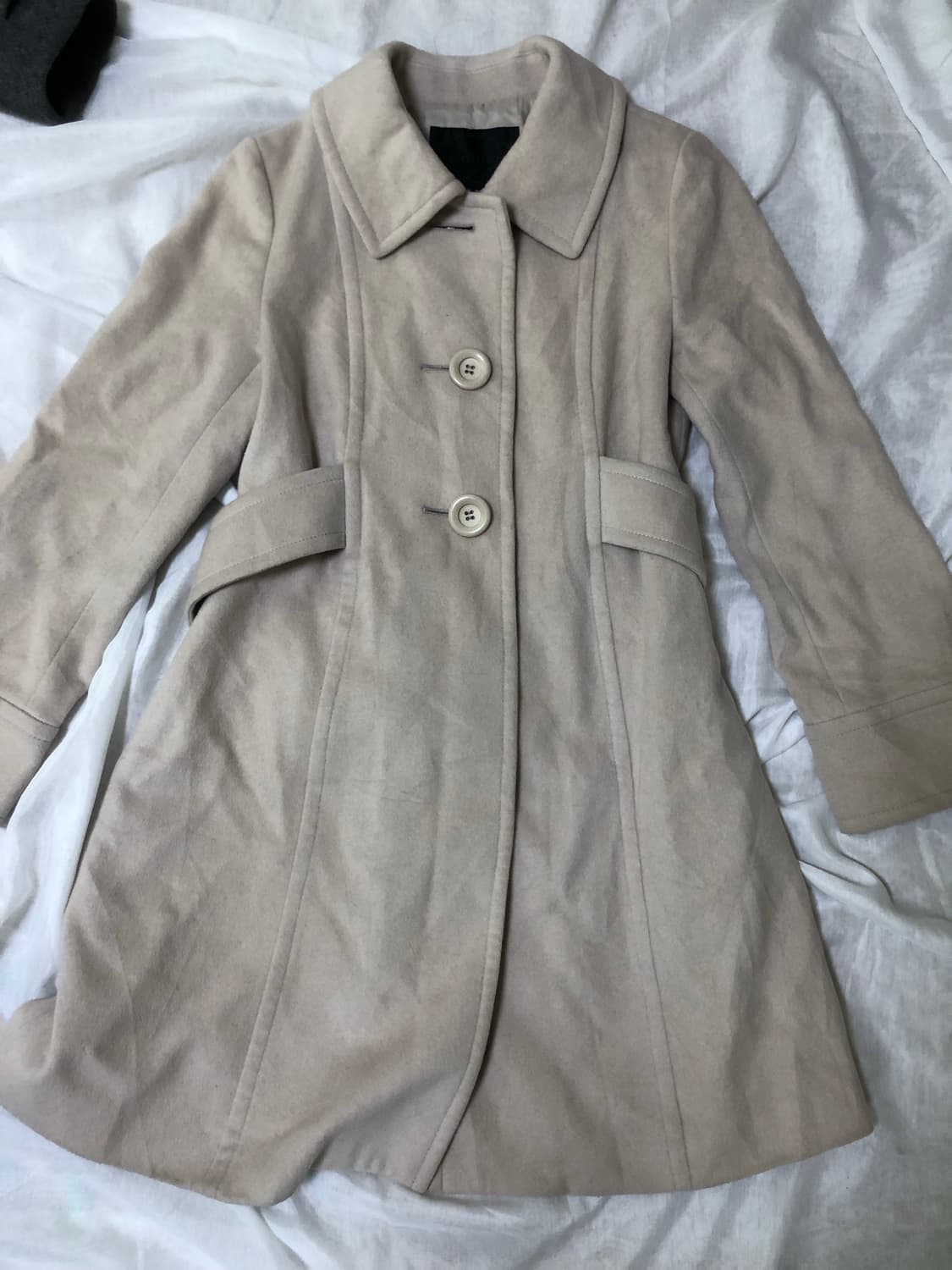 갸루 코트 라떼갸루 오네갸루 롱코트 베이지코트 빈티지 상품이미지6