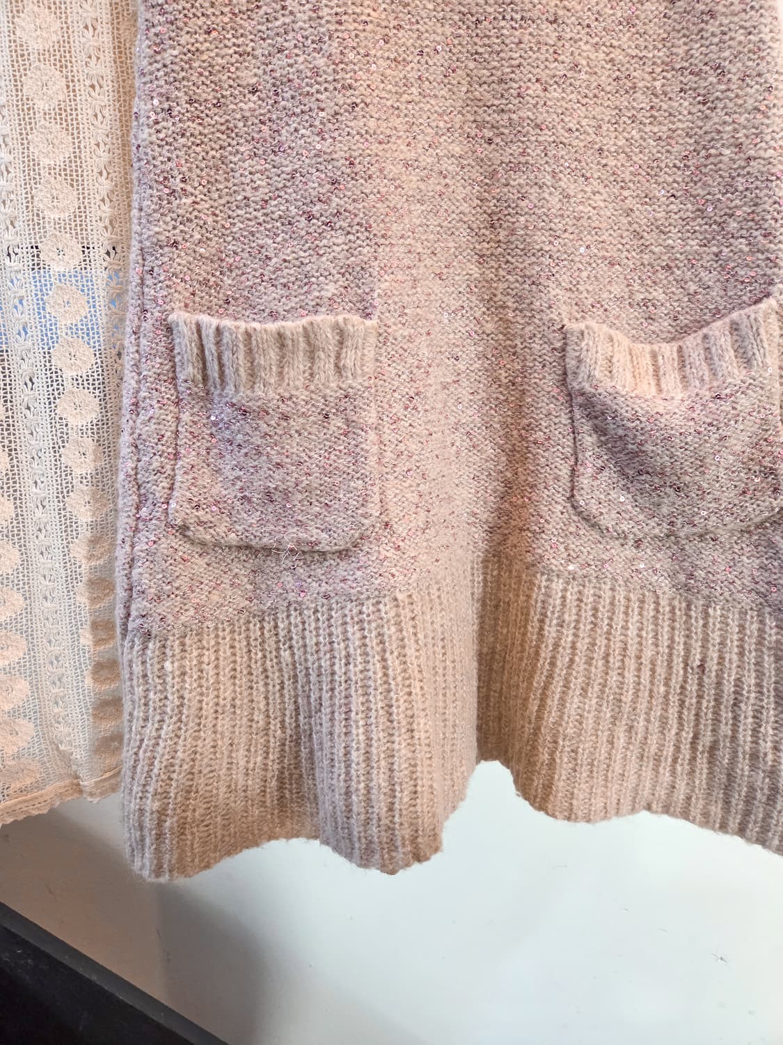 핑크 반팔 니트 원피스 상품이미지3