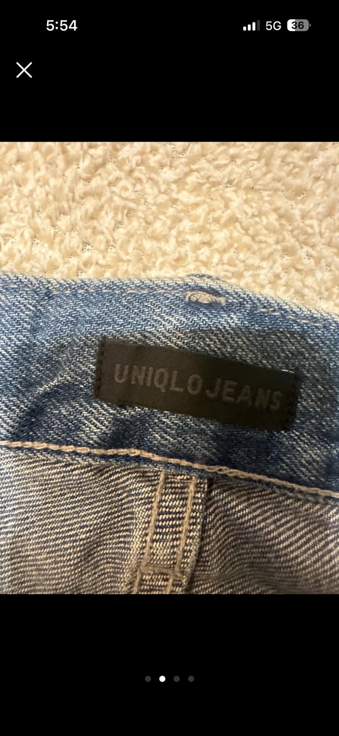 보관만해둔 유니클로 배기커브진 25(63.5) 중청 팝니다 상품이미지2