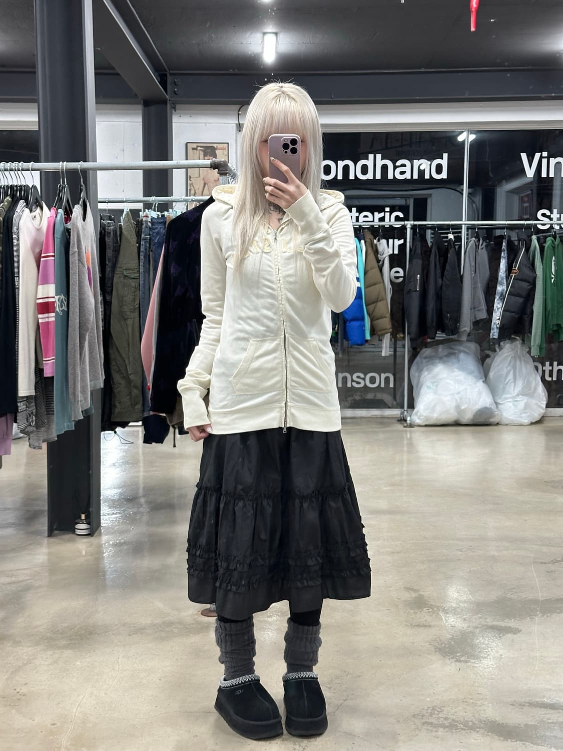 홀리스터 도트 후드 집업 상품이미지2