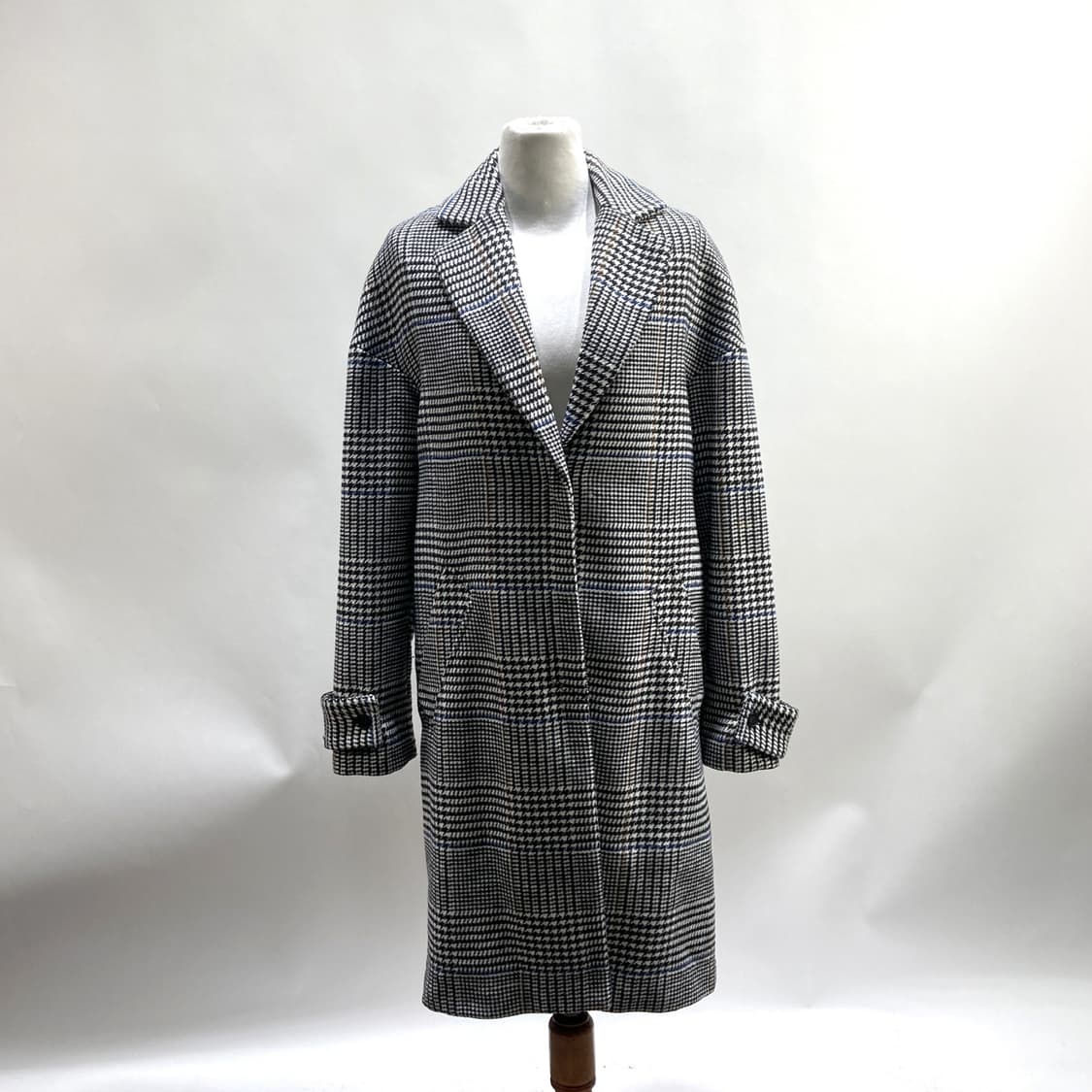 자라 여성캐주얼모직롱코트 체크 55-66 상품이미지1