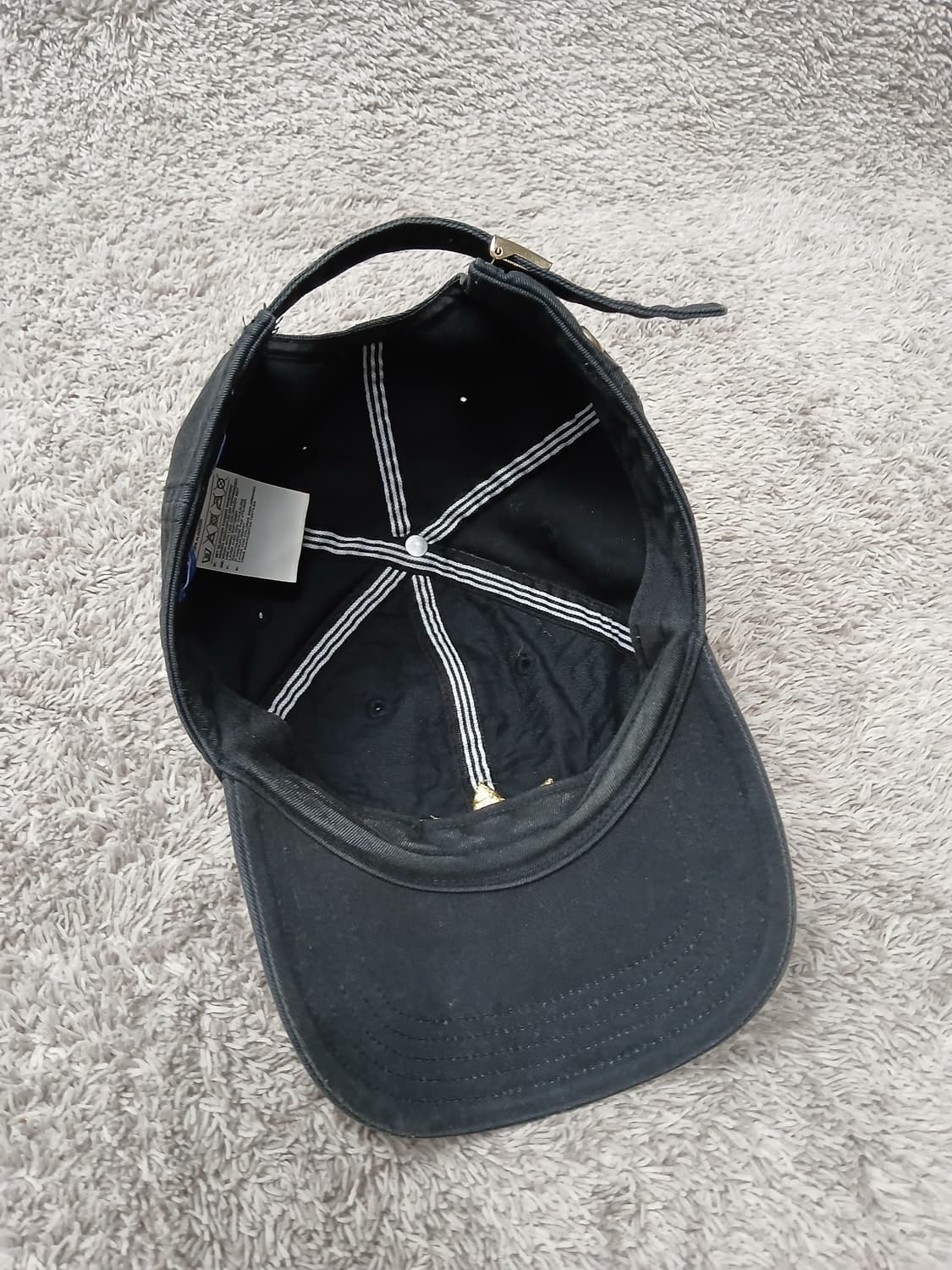 빈티지 워싱 아디다스 골드 삼선 볼캡 상품이미지7