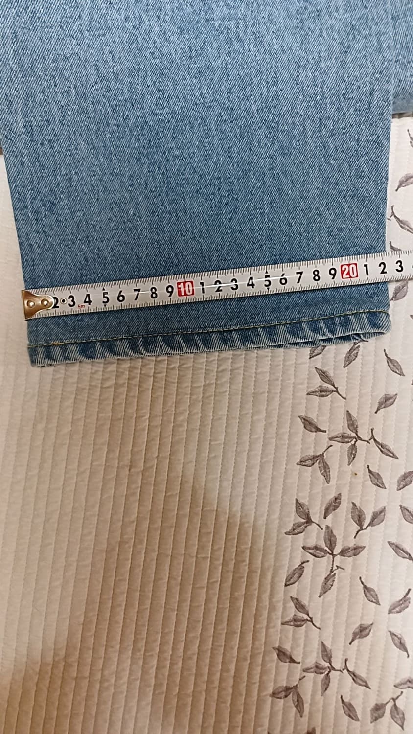 토피 와이드 연청바지 30인치 기장99 상품이미지8