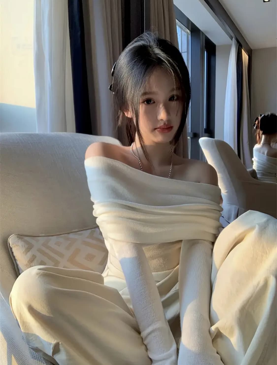 화이트 오프숄더  상품이미지2