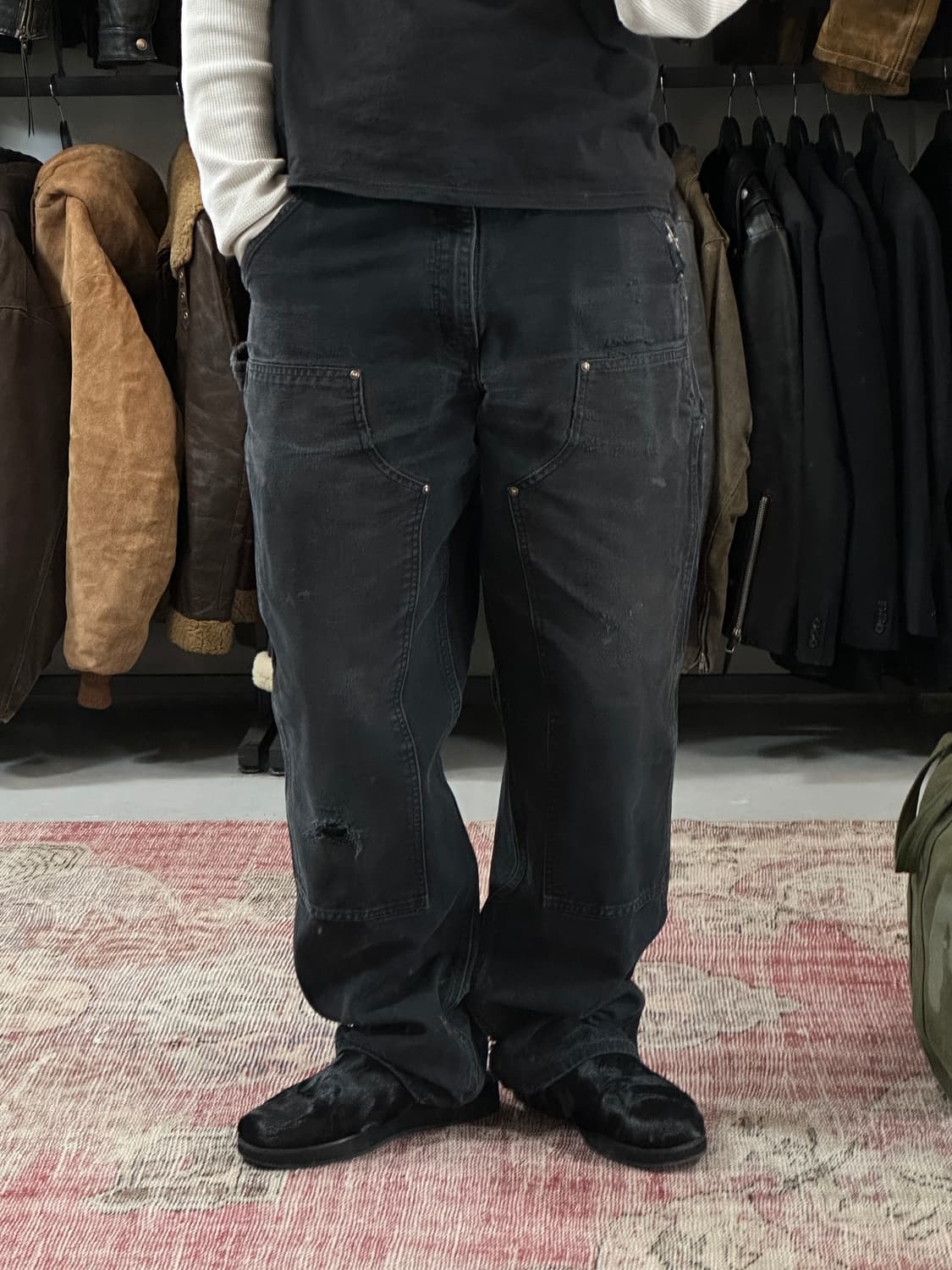 OG 칼하트 B136 더블니 블랙 칼하트 썩블니 워크팬츠 상품이미지10