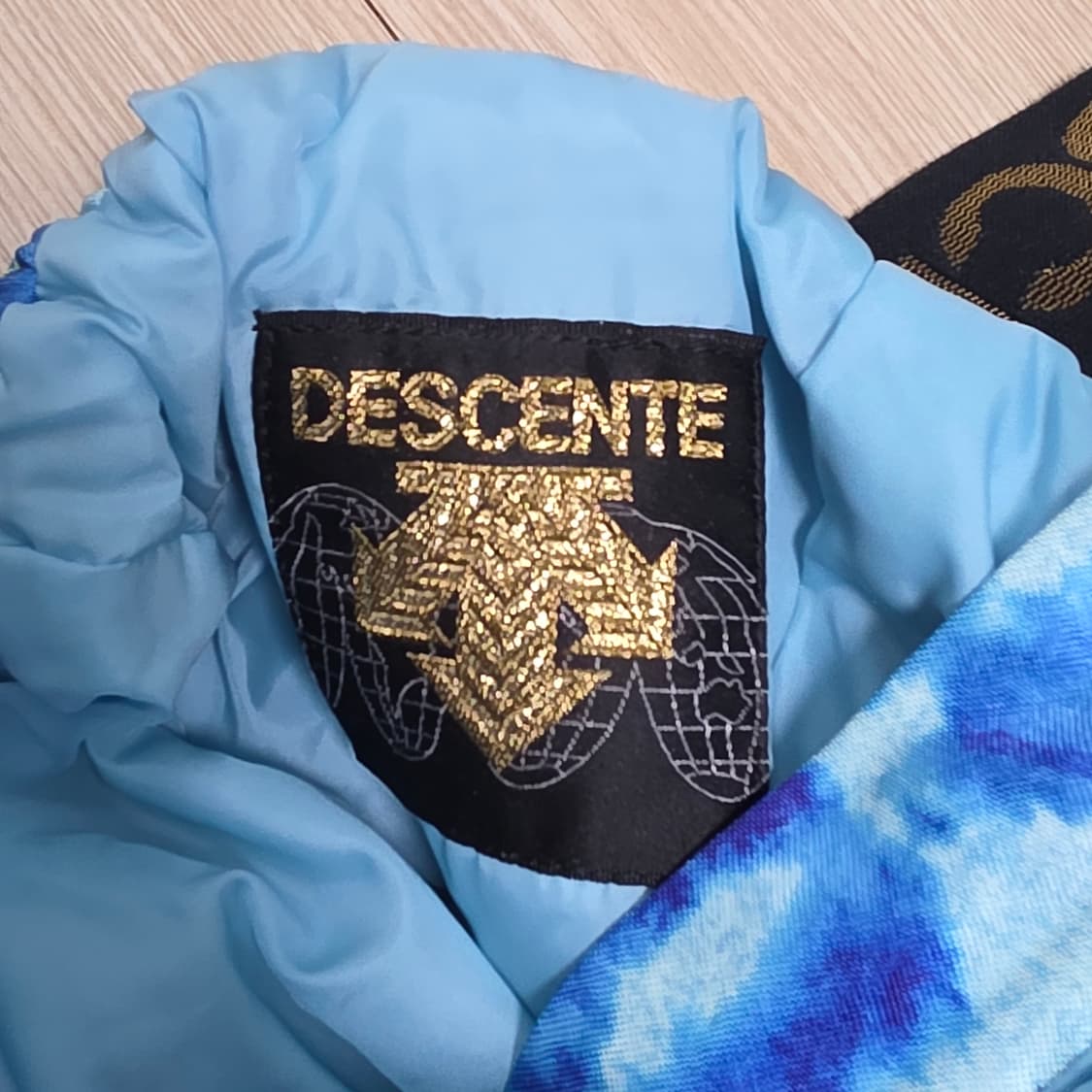 데상트 정품)일본빈티지 블루나염 타이다이 스키보드 멜빵 팬츠 상품이미지5