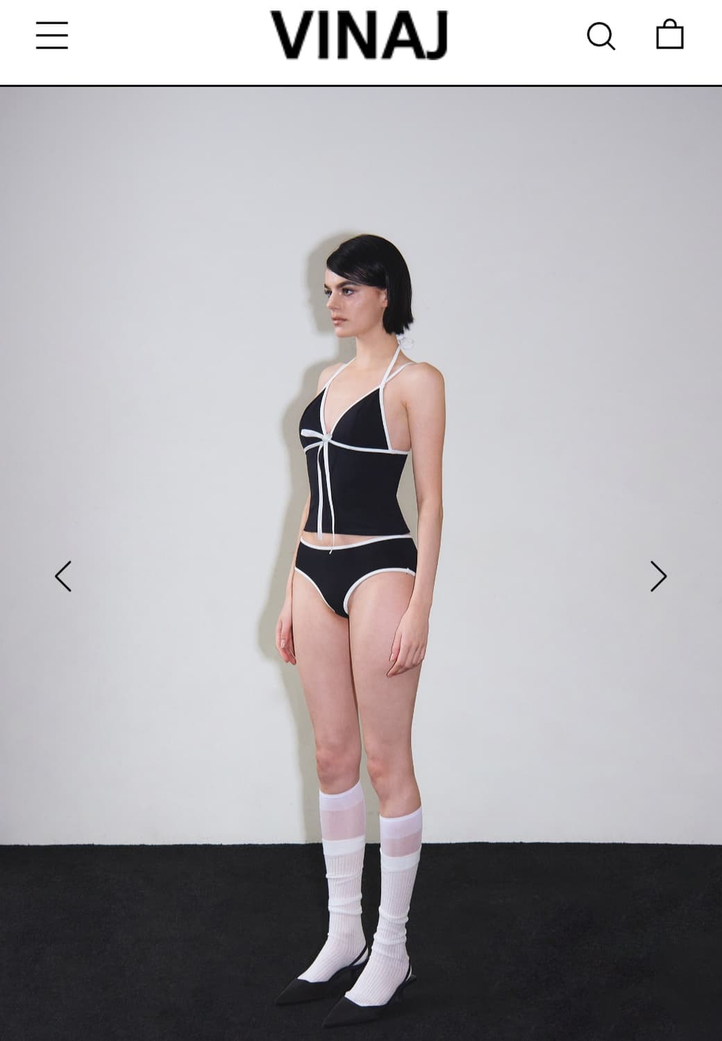 [새상품] 비나제이 리본 라인 캐미솔 비키니 상품이미지4