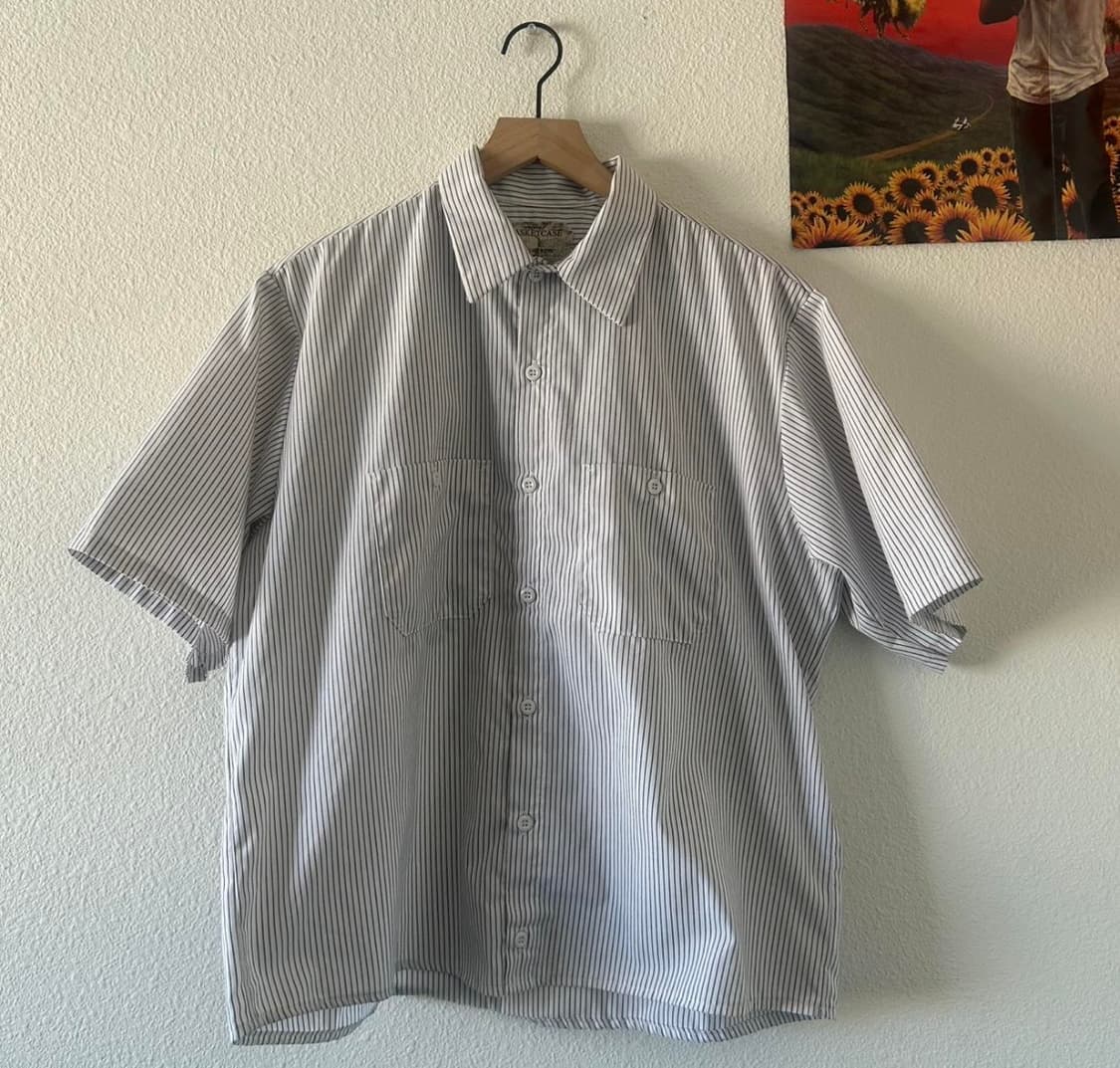 BASKETCASE 프린팅 백로고 크롭 반팔 셔츠 M 상품이미지2