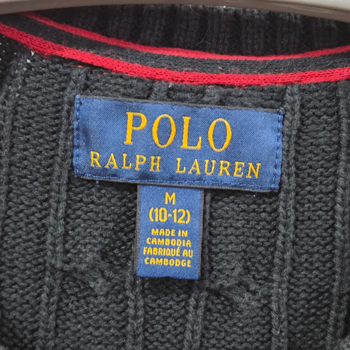 폴로랄프로렌 키즈 케이블 니트 M/10/12 상품이미지3