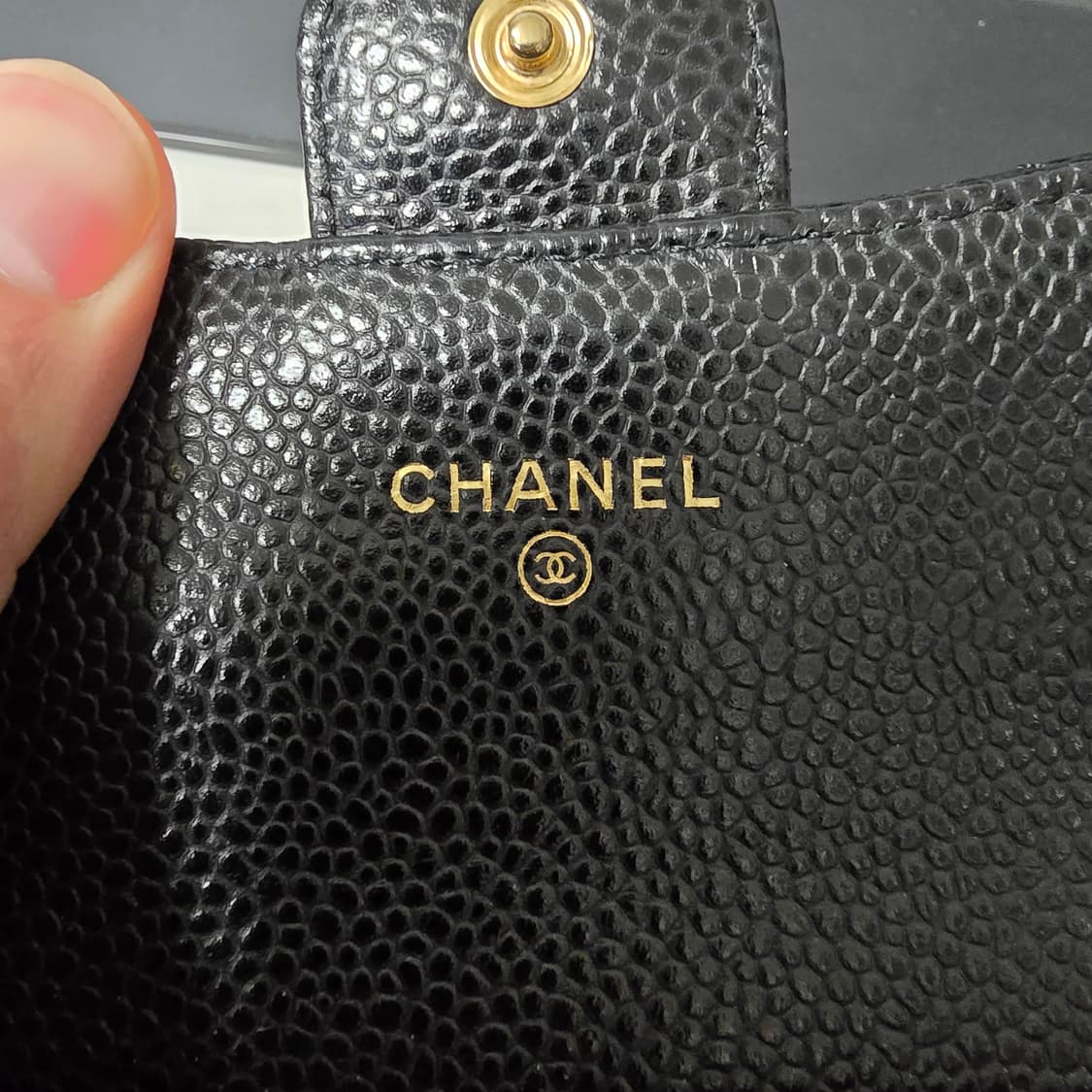 샤넬 카드지갑 캐비어 블랙 금장 상품이미지6