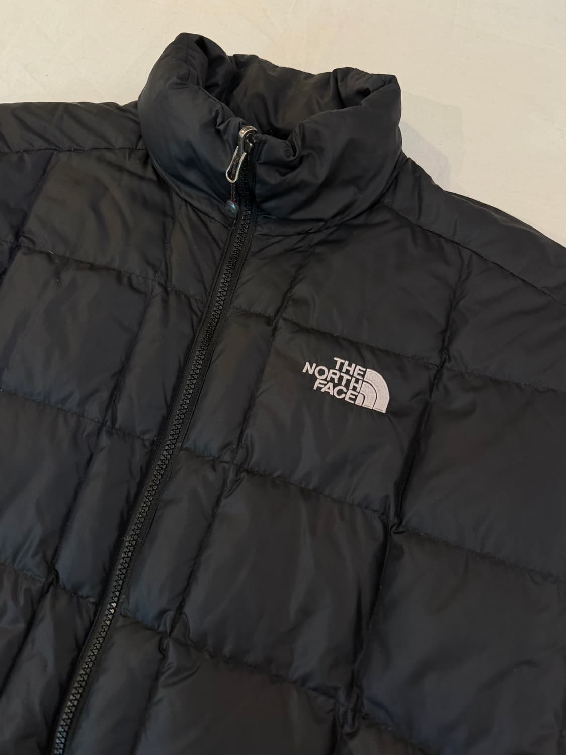 희귀) 노스페이스 바둑판 600필 구스다운 경량패딩 블랙 상품이미지2