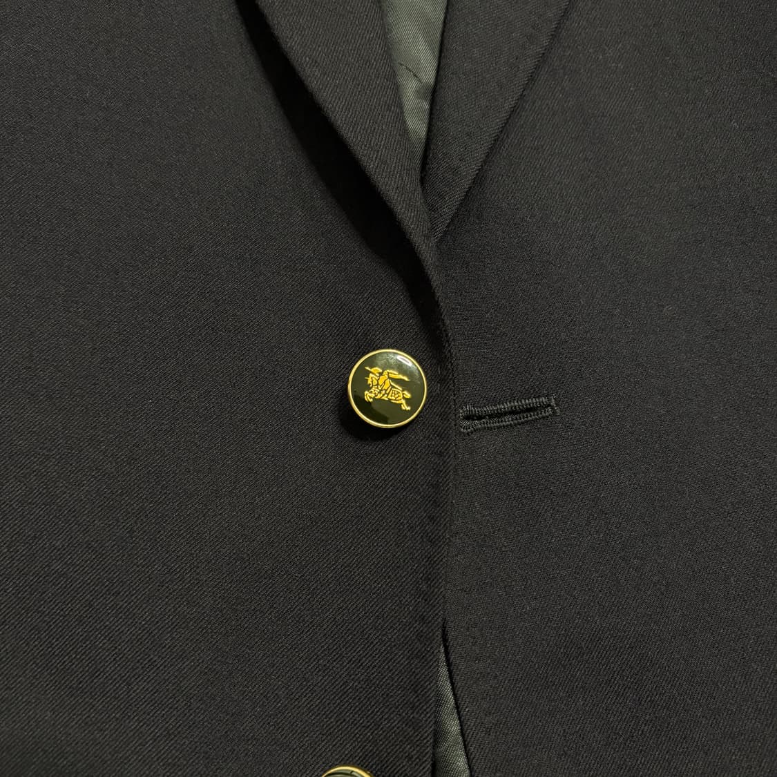 빈티지 버버리 금장 울 블레이저 네이비 자켓 상품이미지4