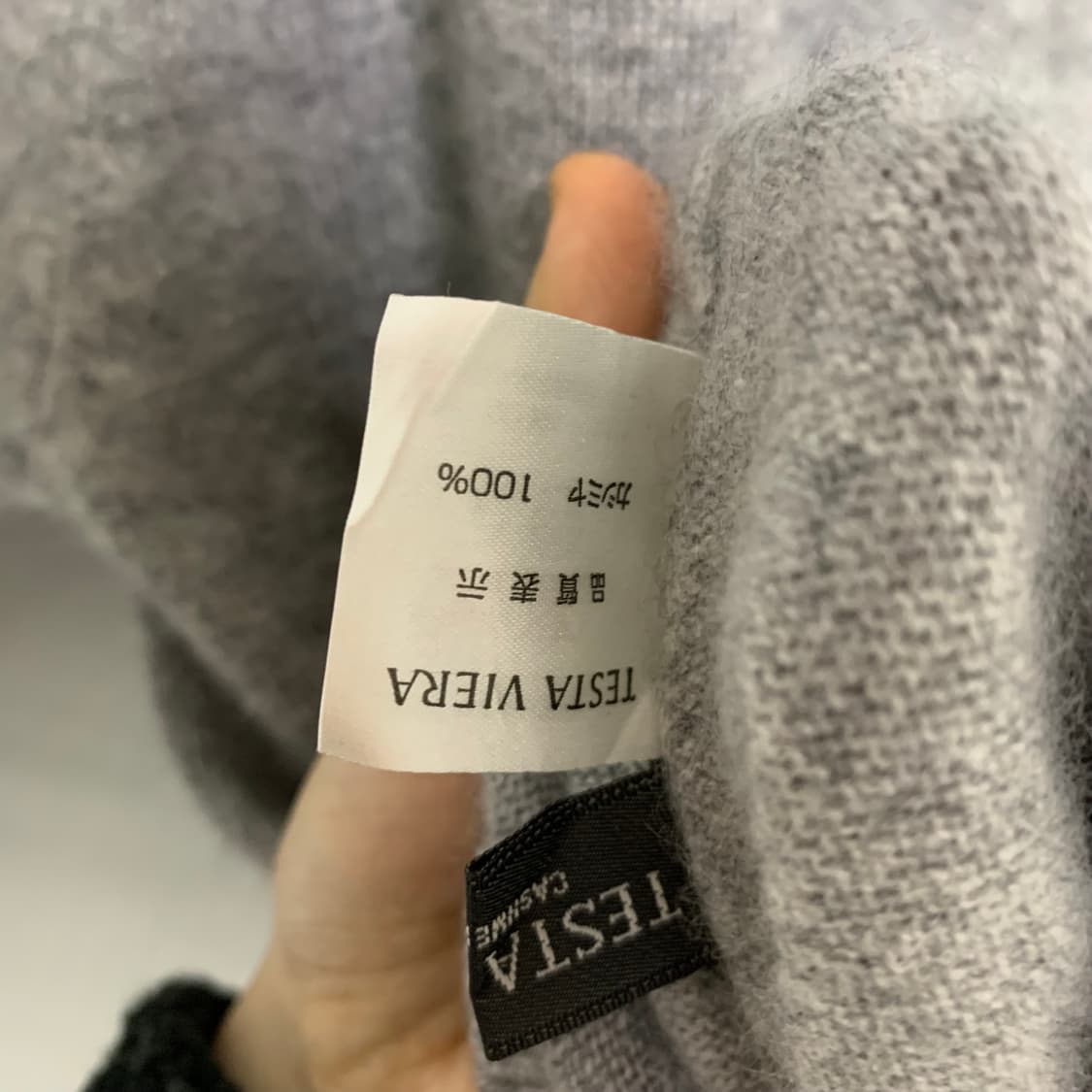 그레이 터틀넥 캐시미어 100 빈티지 니트 상품이미지6