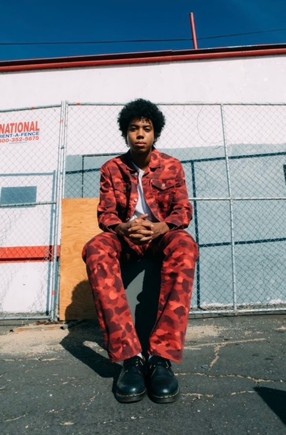 베이프 x 리바이스 레드 카모 데님팬츠 상품이미지8