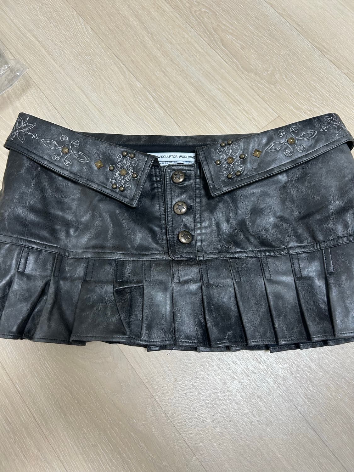 스컬프터 웨스턴 레더 마이크로 스커트 skirt 상품이미지2