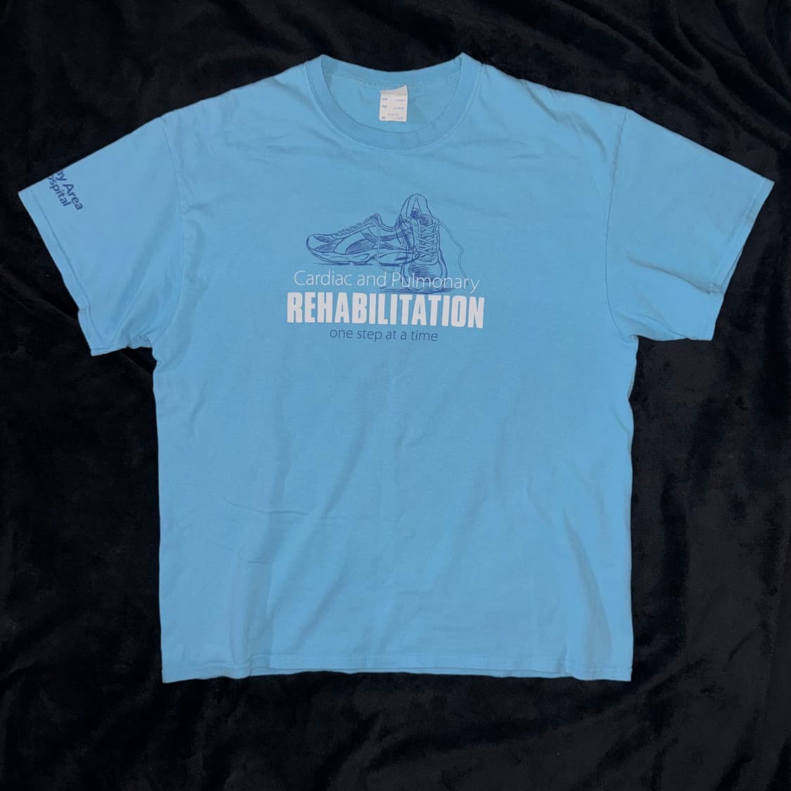 빈티지 하늘색 반팔 티셔츠 XL 상품이미지2