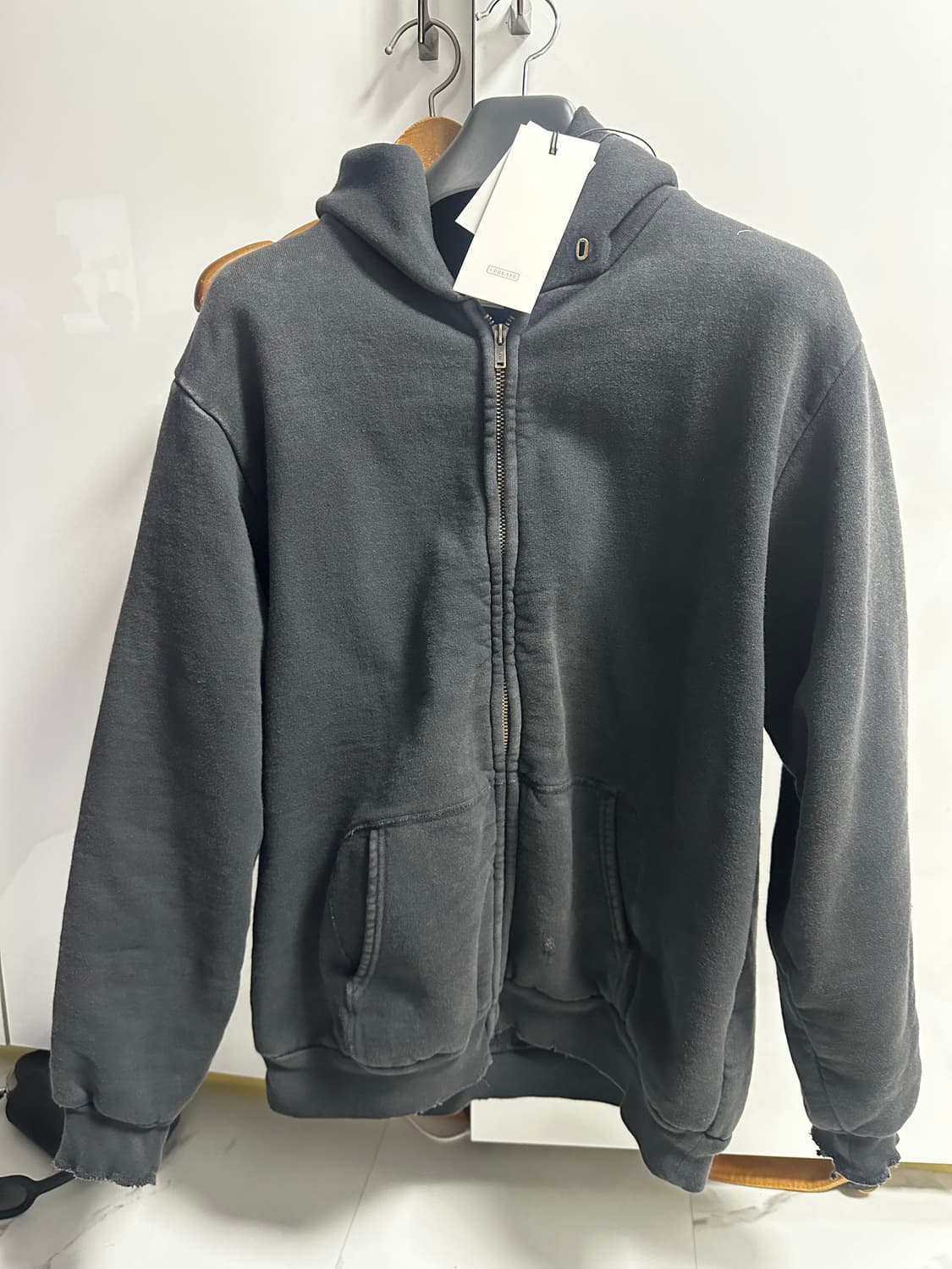 [2] A.presse 아프레쎄 후드집업 블랙 상품이미지1