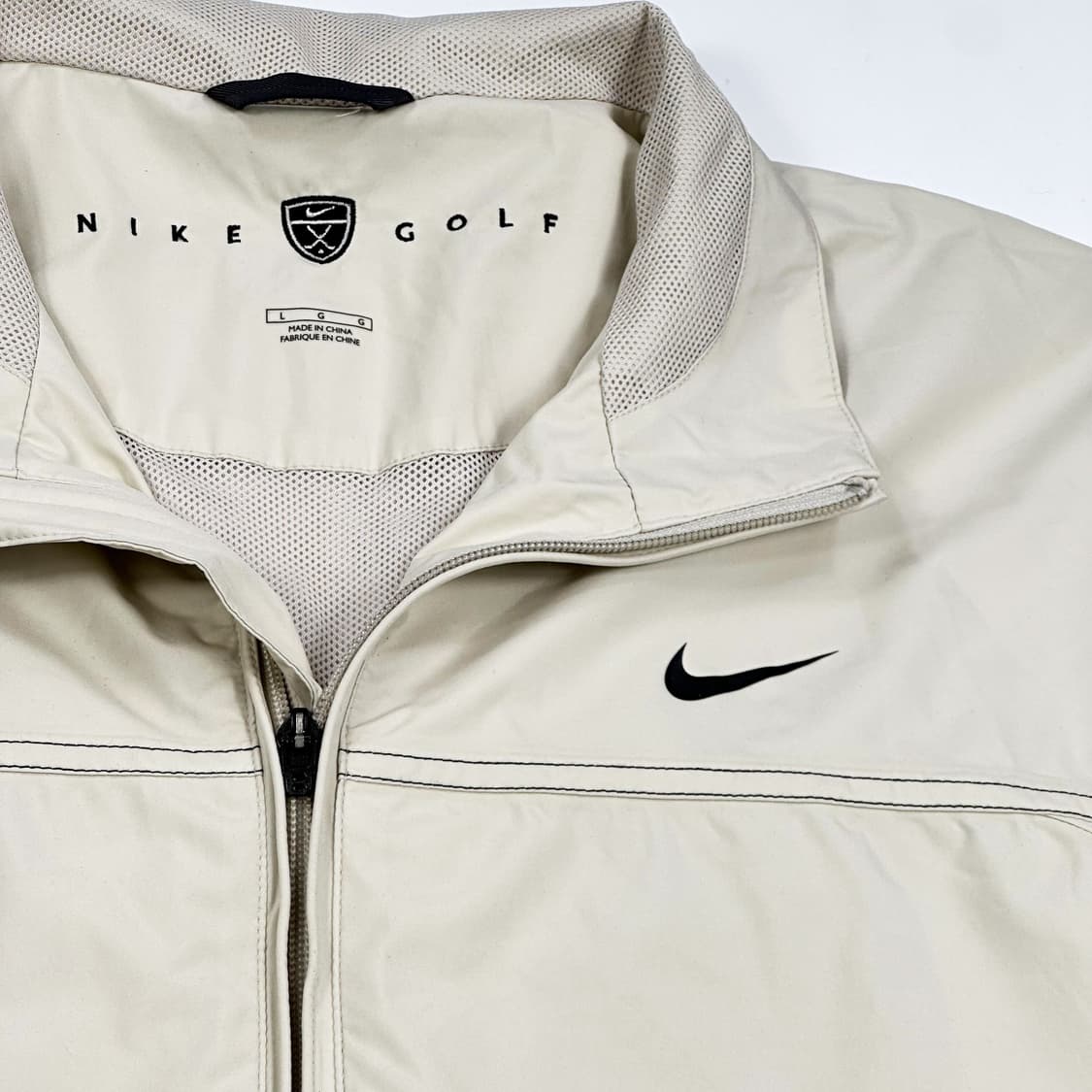 00s 나이키 골프 올드스쿨 바람막이 아이보리 L 상품이미지4