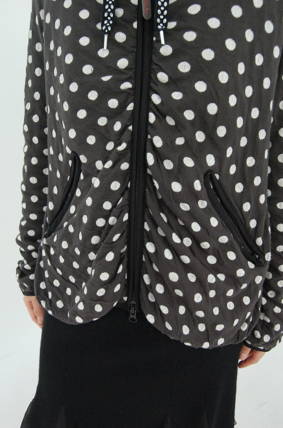 Mercibeaucoup dot shirring hood zip-up 상품이미지6