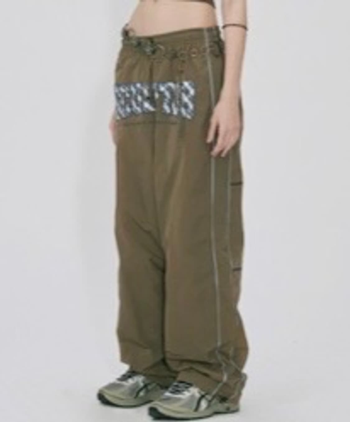스컬프터  Check Varsity Track Pants (Khaki) 상품이미지1