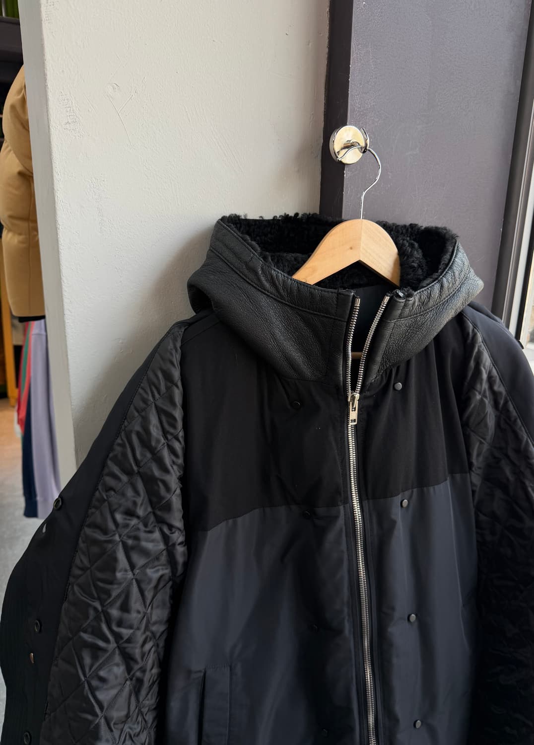 100~105/ 시스템옴므 양가죽 블렌딩 구스다운 패딩 상품이미지6