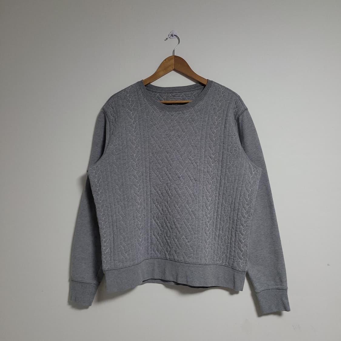 (L) GAP 갭 그레이 퀼팅 맨투맨 티셔츠 상품이미지1