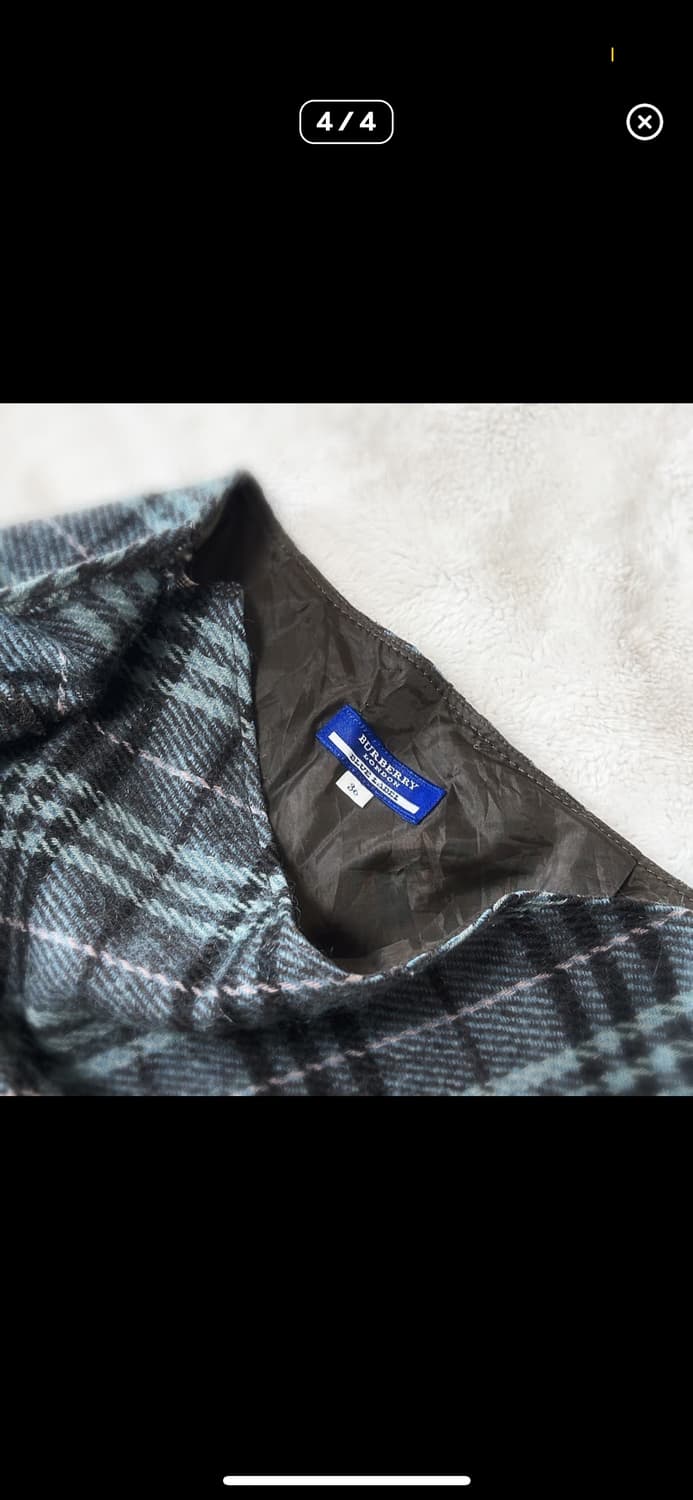 Burberry 블루라벨 히메갸루 민트초코 리본 랩스커트 상품이미지4