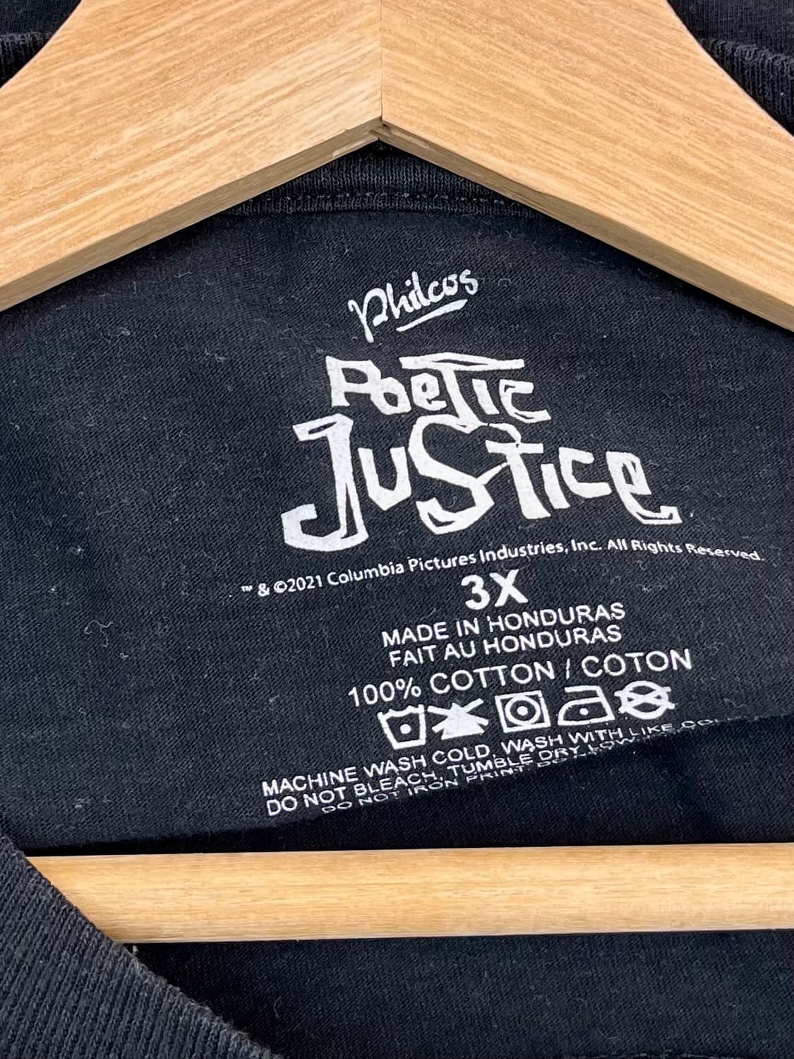 [100] Poetic Justice 투팍 티셔츠 블랙 상품이미지3