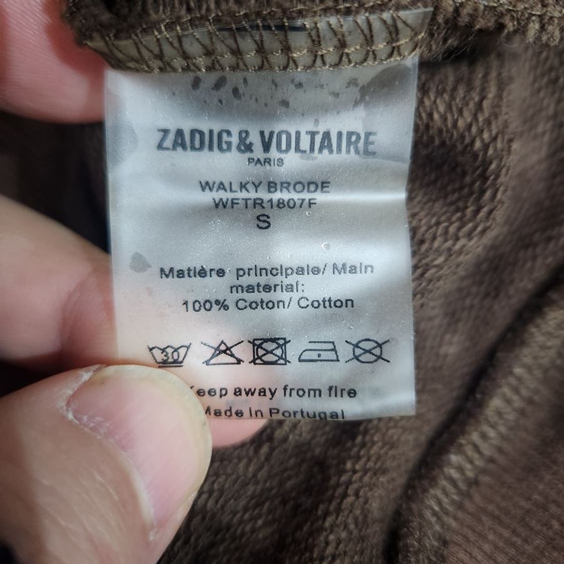 [여S]쟈딕앤볼테르 브라운 스웻 셔츠[Y5C-184] 상품이미지8