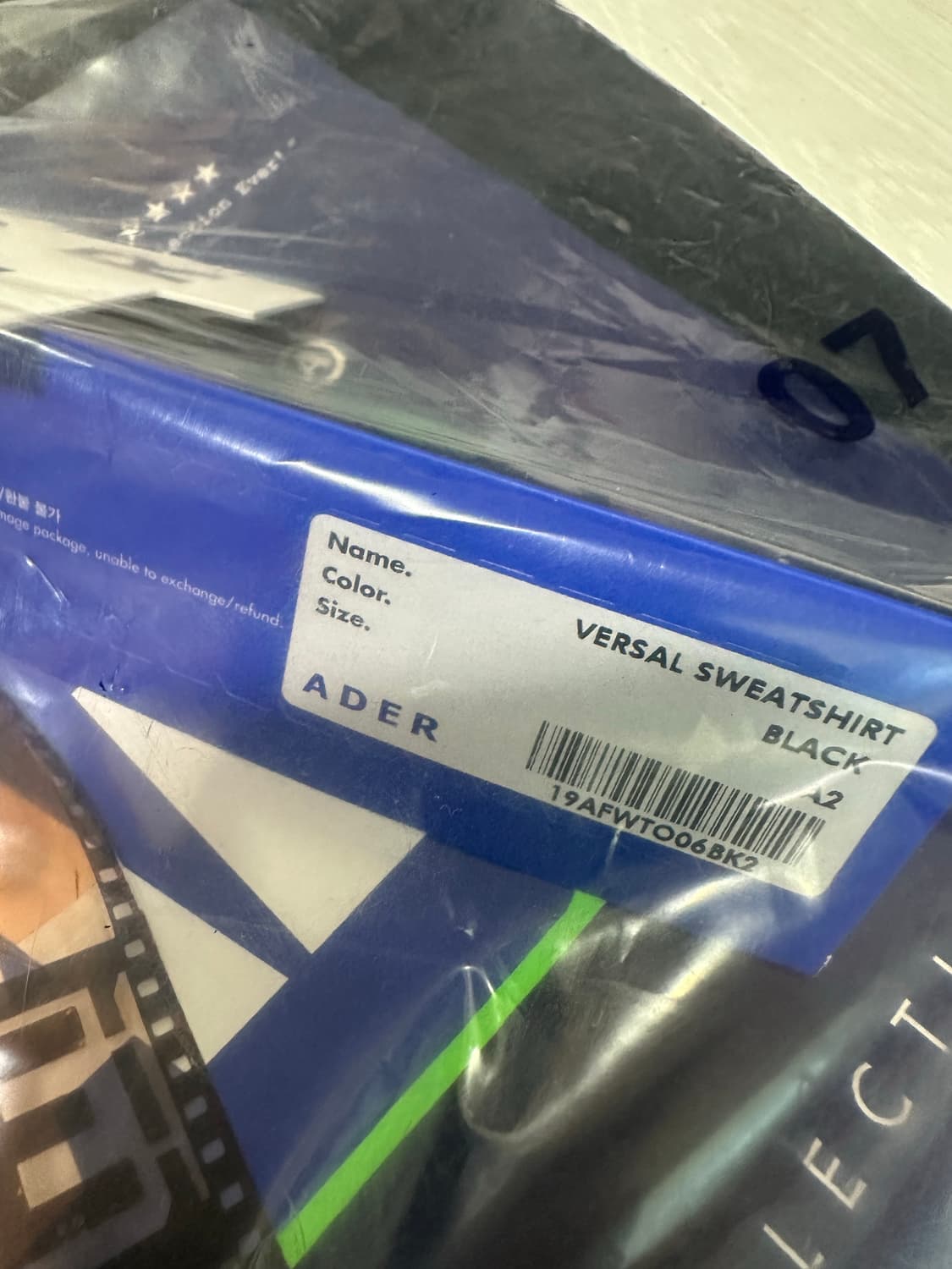 [A2] 아더에러 VERSAL 스웨트셔츠 맨투맨 블랙 상품이미지6